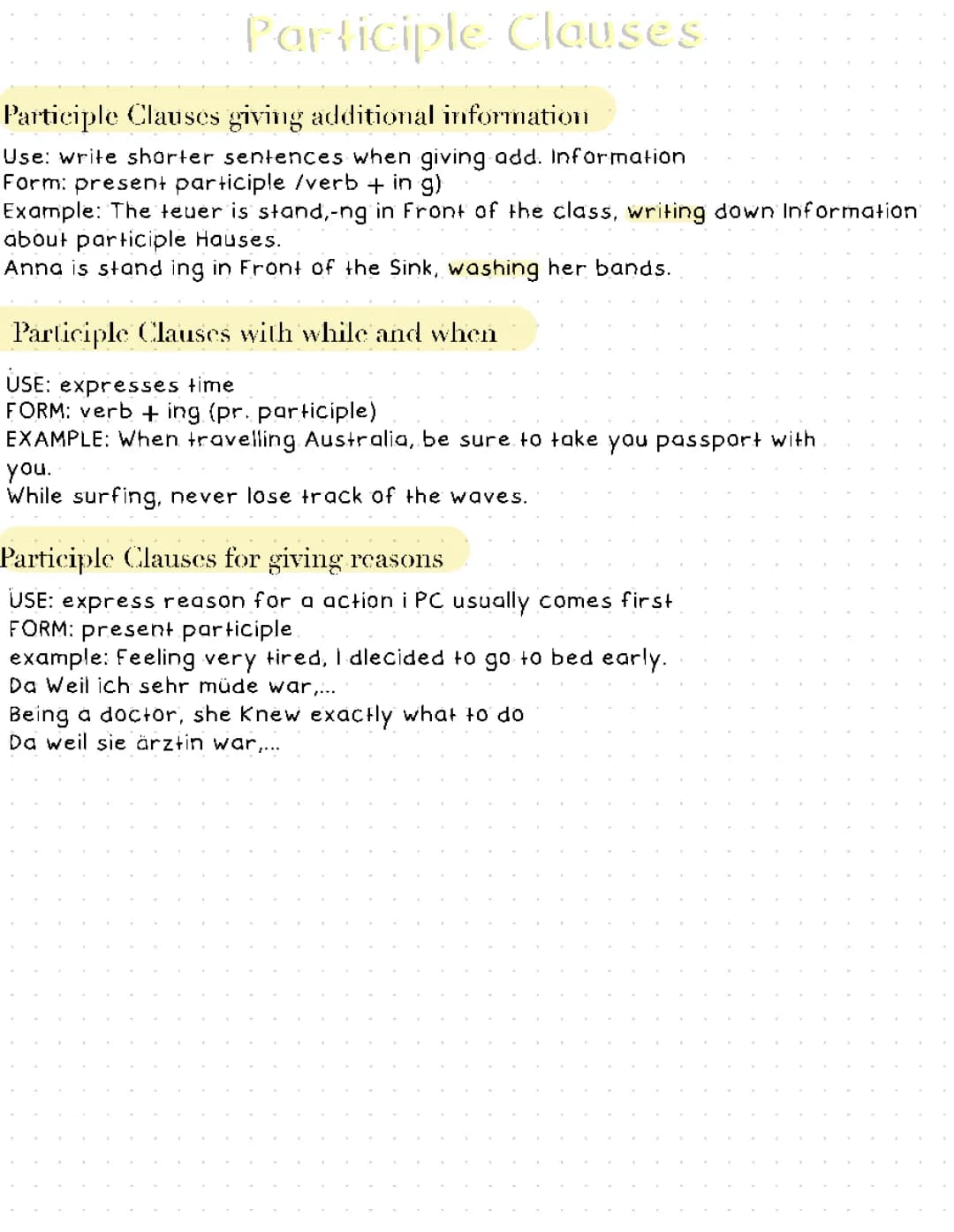 participle Clauses 