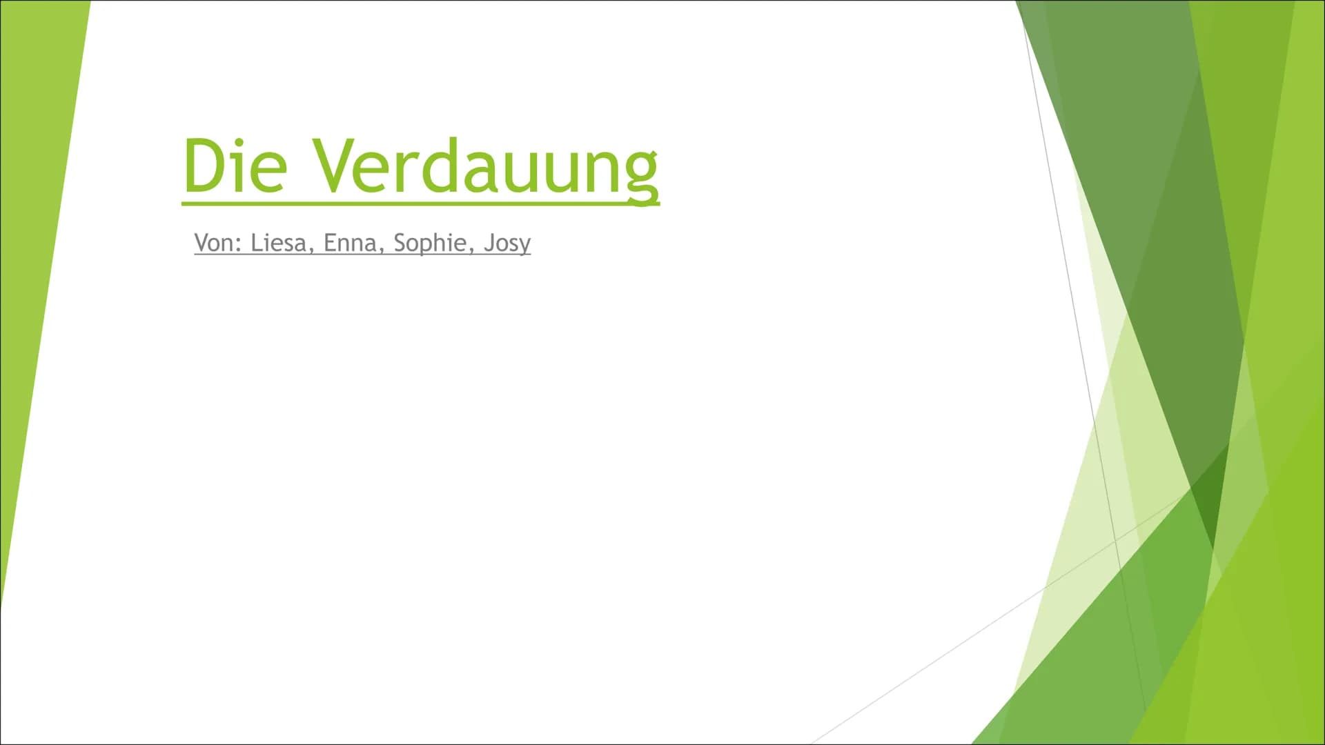 Die Verdauung
Von: Liesa, Enna, Sophie, Josy Mundhöhle und
Speiseröhre
►Die Nahrung wird im Mund
zerkleinert und mit Speichel
vermischt. Die
