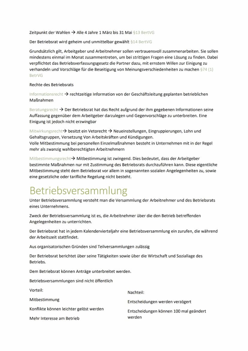 SGW
Klausur 2
Böttcher, Maria-Isabele Inhaltsverzeichnis
Betriebsvereinbarung..
Jugend und Ausbildungsvertretung.
Betriebsrat.......
Betrieb