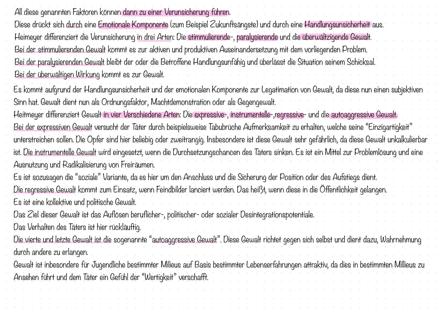 Heitmeyer
Heitmeyer formulierte einen sozialpsychologischen Ansatz, der die Gewaltentstehung auf 3 verschiedenen Ebenen untersucht, die in i