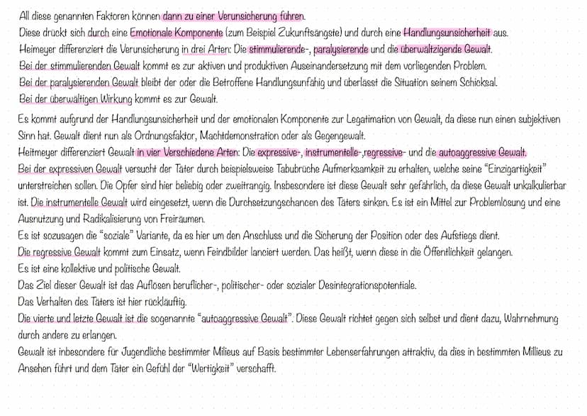 Heitmeyer
Heitmeyer formulierte einen sozialpsychologischen Ansatz, der die Gewaltentstehung auf 3 verschiedenen Ebenen untersucht, die in i