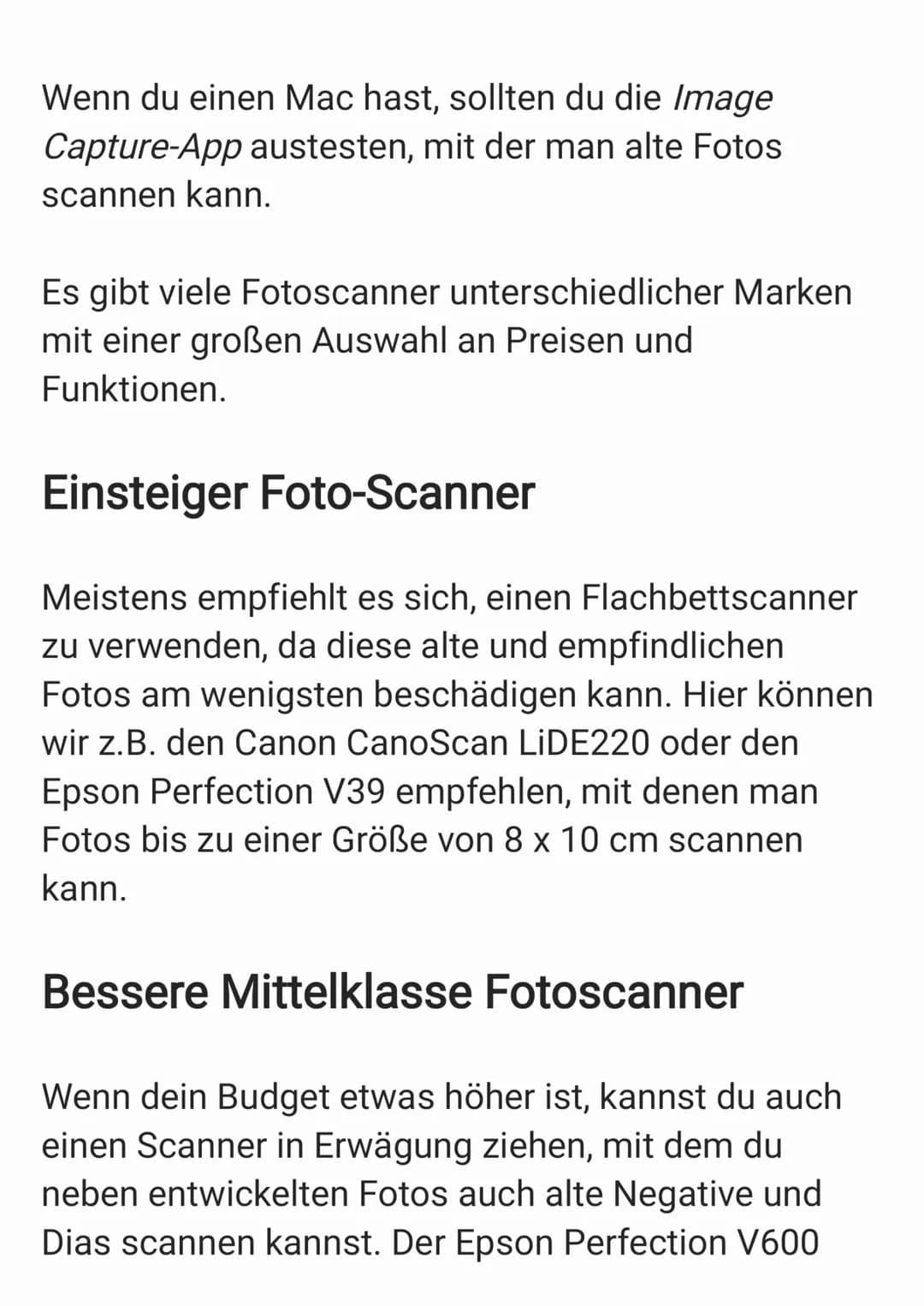 So scannt und digitalisiert man
heute alte Fotos
Möchtest du deine alten Fotos digitalisieren? Es gibt
verschiedene Methoden, alte Fotos in 
