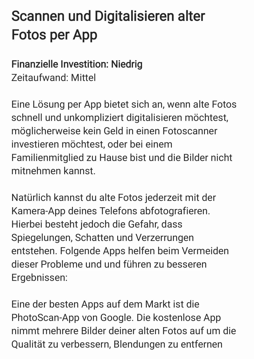 So scannt und digitalisiert man
heute alte Fotos
Möchtest du deine alten Fotos digitalisieren? Es gibt
verschiedene Methoden, alte Fotos in 