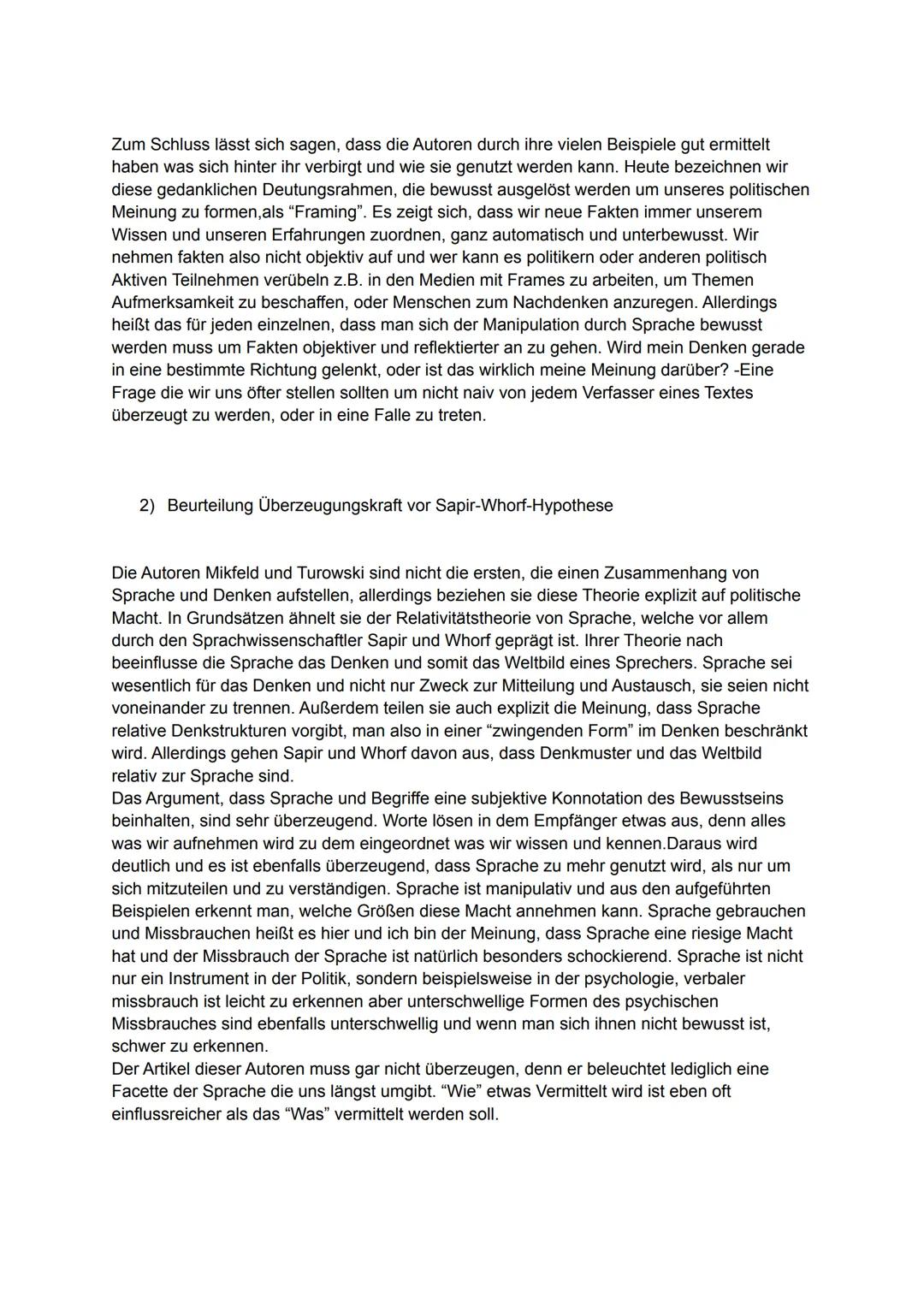 # Ablauf Sachtextanalyse

Einleitung:
Was wäre, wenn wir keine Sprache hätten, könnten wir dann denken oder ist das denken ohne unmöglich? D
