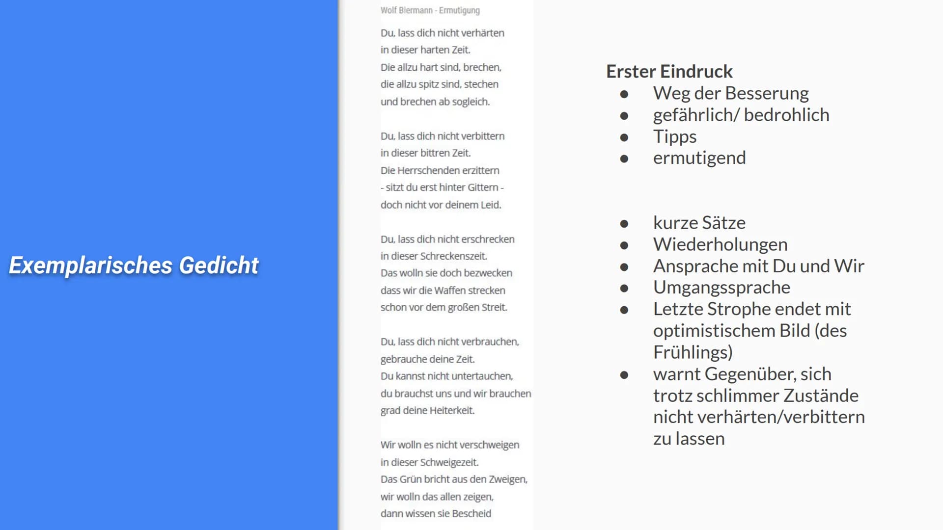 LYRIK DER DDR
Alea, Dana, Johanna, Erik INHALTSVERZEICHNIS
1.
2.
3.
4.
5.
6.
Allgemein geschichtlicher/politischer Hintergrund
Weltbild bzw.