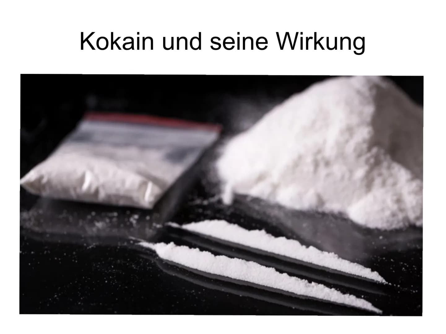 Kokain und seine Wirkung 1. Allgemeines
2. Geschichte
Gliederung
3. Anbau und Verarbeitung
4. Sucht allgemein
5. Wirkung und Verwendung
6. F