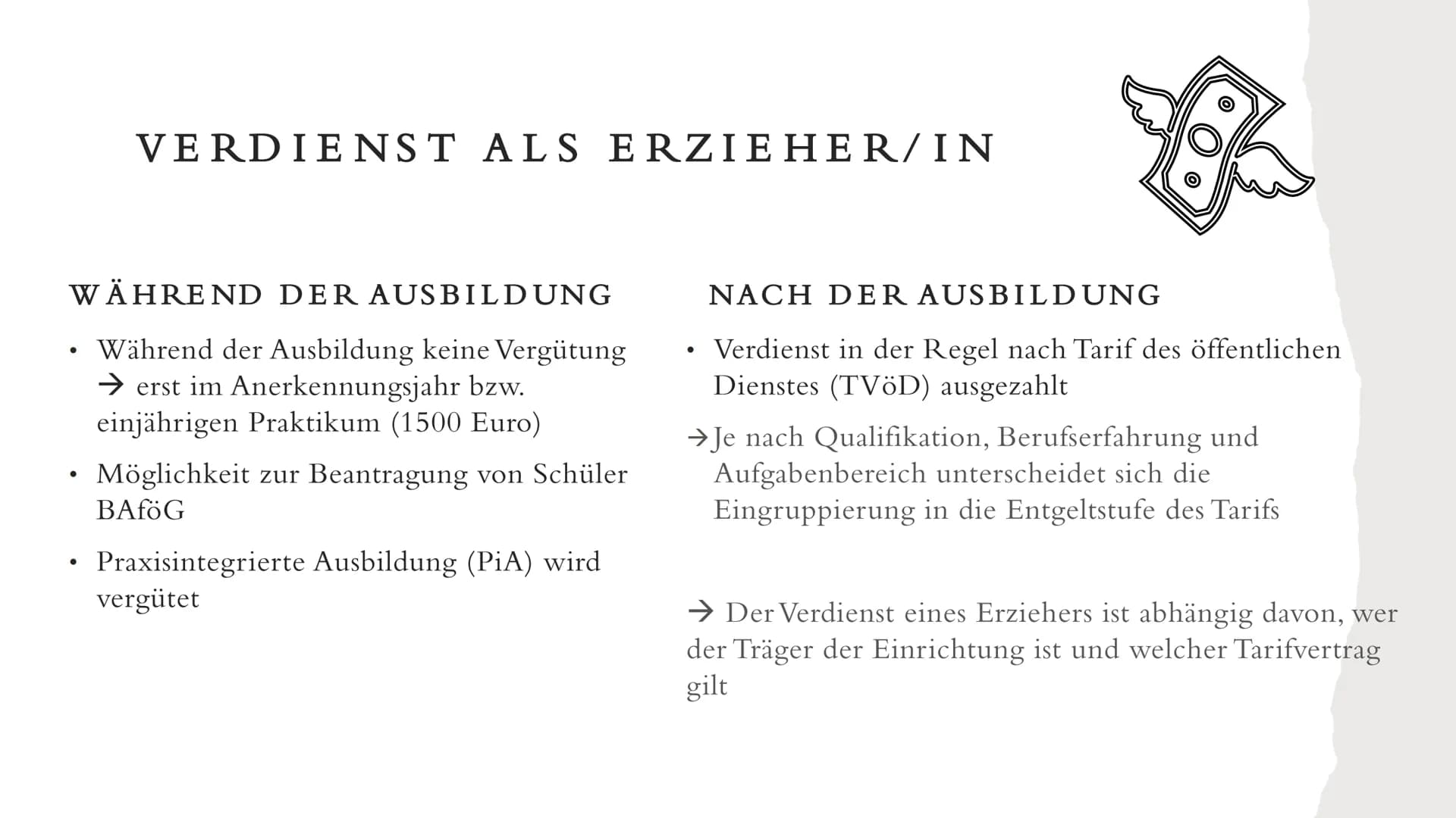 EY
Der Beruf von
ERZIEHERN/ERZIEHERINNEN THEMEN UNSERER PRÄSENTATION
Voraussetzungen für den Beruf
• Die Ausbildung (Dauer, Lerninhalte, Auf