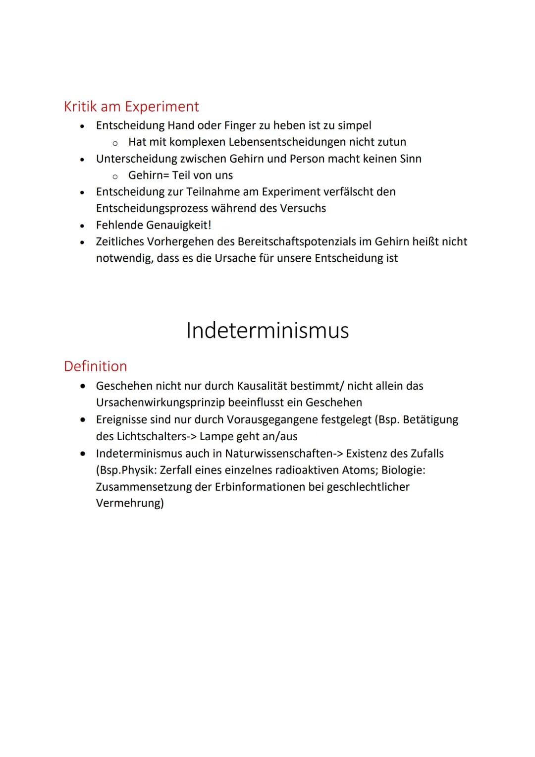 Definition
●
●
Handlungsfreiheit
Person kann nach eigenem Wollen & Überzeugung handeln
Kein Zwang durch bestimmte (äußere) Faktoren
Bsp. Tür
