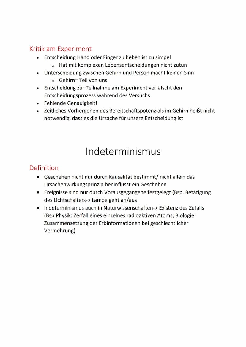 Definition
●
●
Handlungsfreiheit
Person kann nach eigenem Wollen & Überzeugung handeln
Kein Zwang durch bestimmte (äußere) Faktoren
Bsp. Tür