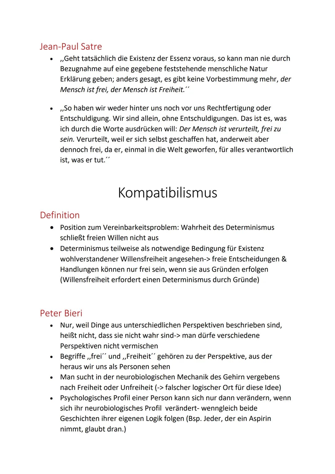 Definition
●
●
Handlungsfreiheit
Person kann nach eigenem Wollen & Überzeugung handeln
Kein Zwang durch bestimmte (äußere) Faktoren
Bsp. Tür