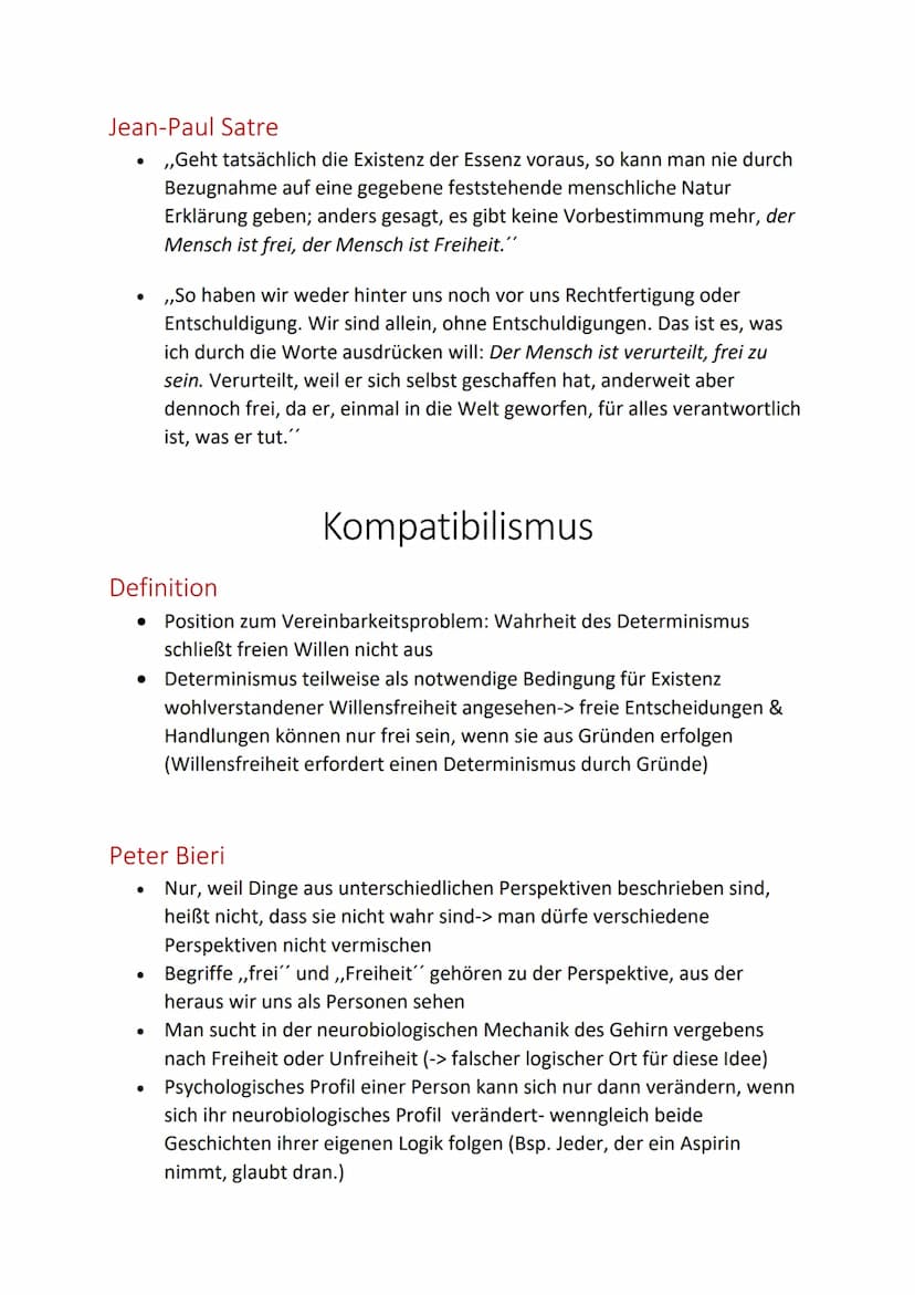 Definition
●
●
Handlungsfreiheit
Person kann nach eigenem Wollen & Überzeugung handeln
Kein Zwang durch bestimmte (äußere) Faktoren
Bsp. Tür