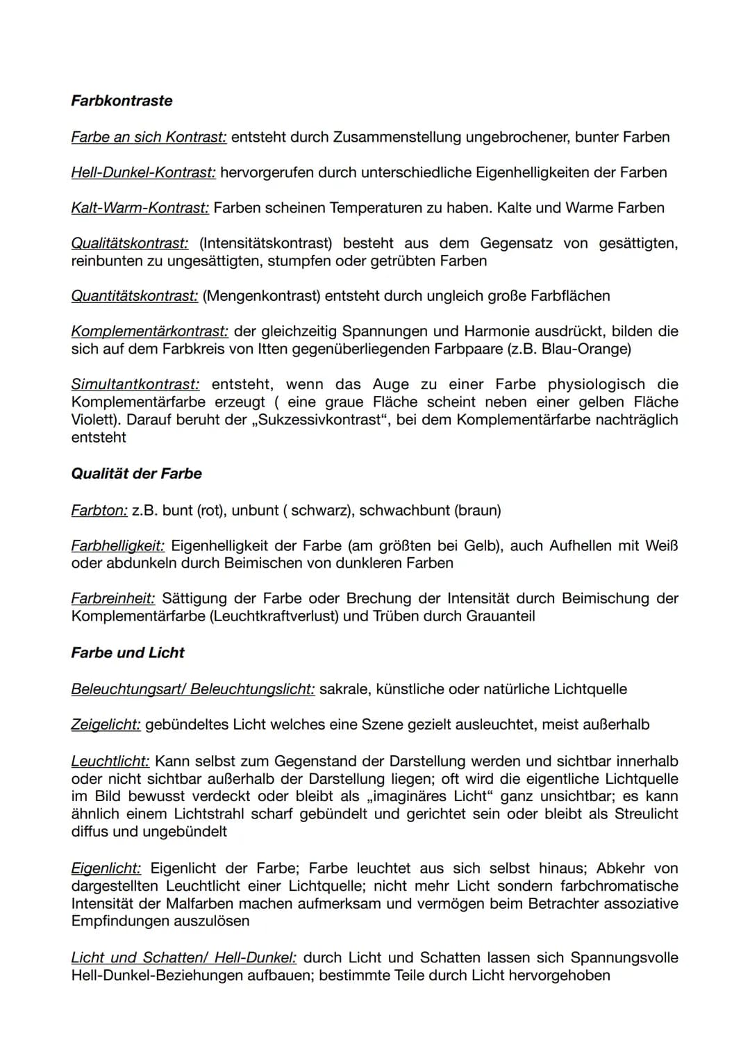 Farbe als Gestaltungsmittel
Farbkonzept:
Koloristisch: beruht auf einer buntfarbigen Farbwahl und setzt Farbe bzw. Farbkontraste
als vorrang