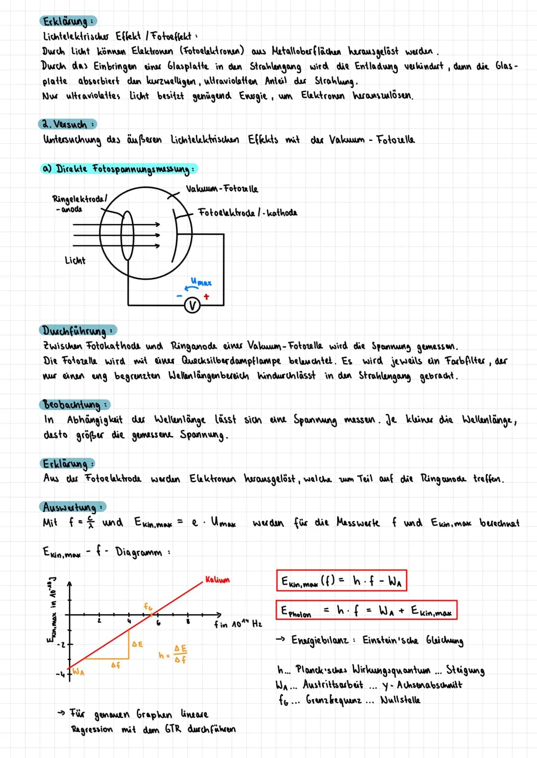 Lernzettel Physik LZK (16.12.2021)
Quantenobjekte
1) Elektronen beugungsröhre
Aufbau:
+ O
U
Elektronenwolke
leeeeeee
Grafitfolie Röhre
evaku