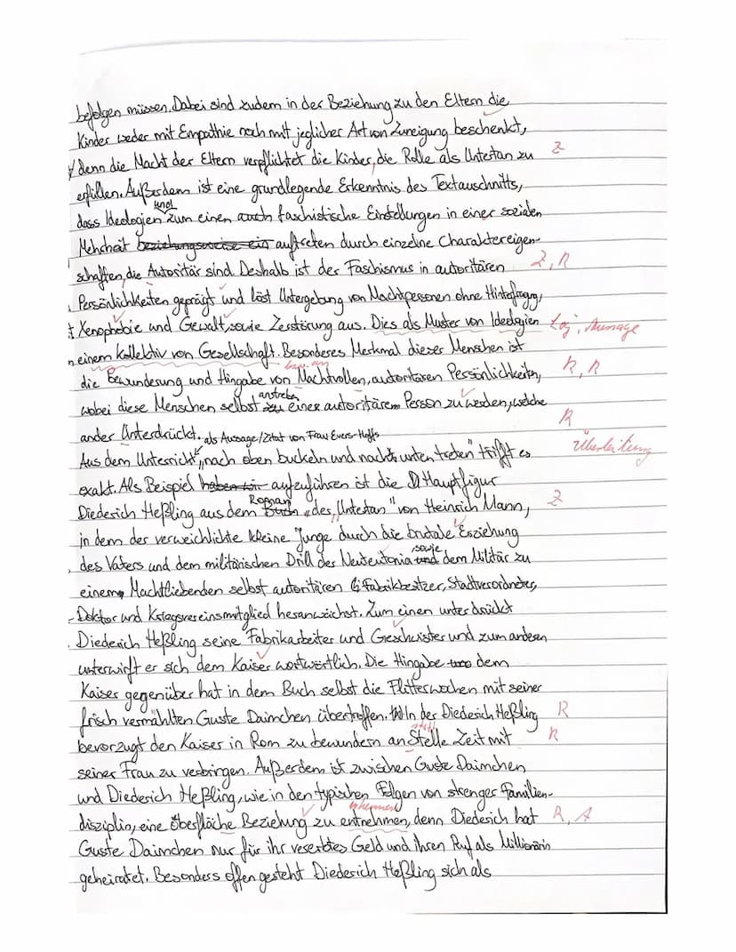 Deutschklausur S2 DEU2-EVE 18.02.2022
Name:
Thema: ,,Autorität und Gehorsam" (,, Das Weiße Band" / „Der Untertan")
i. Analysiere das vorlieg