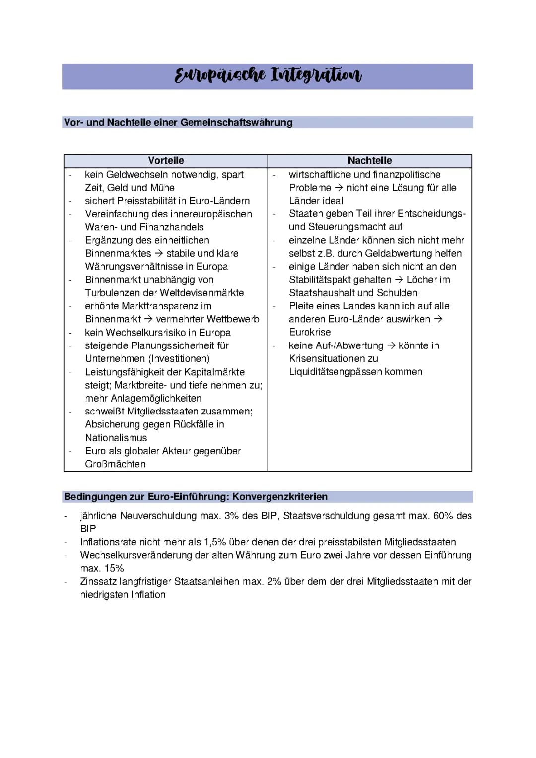 Europäische Integration