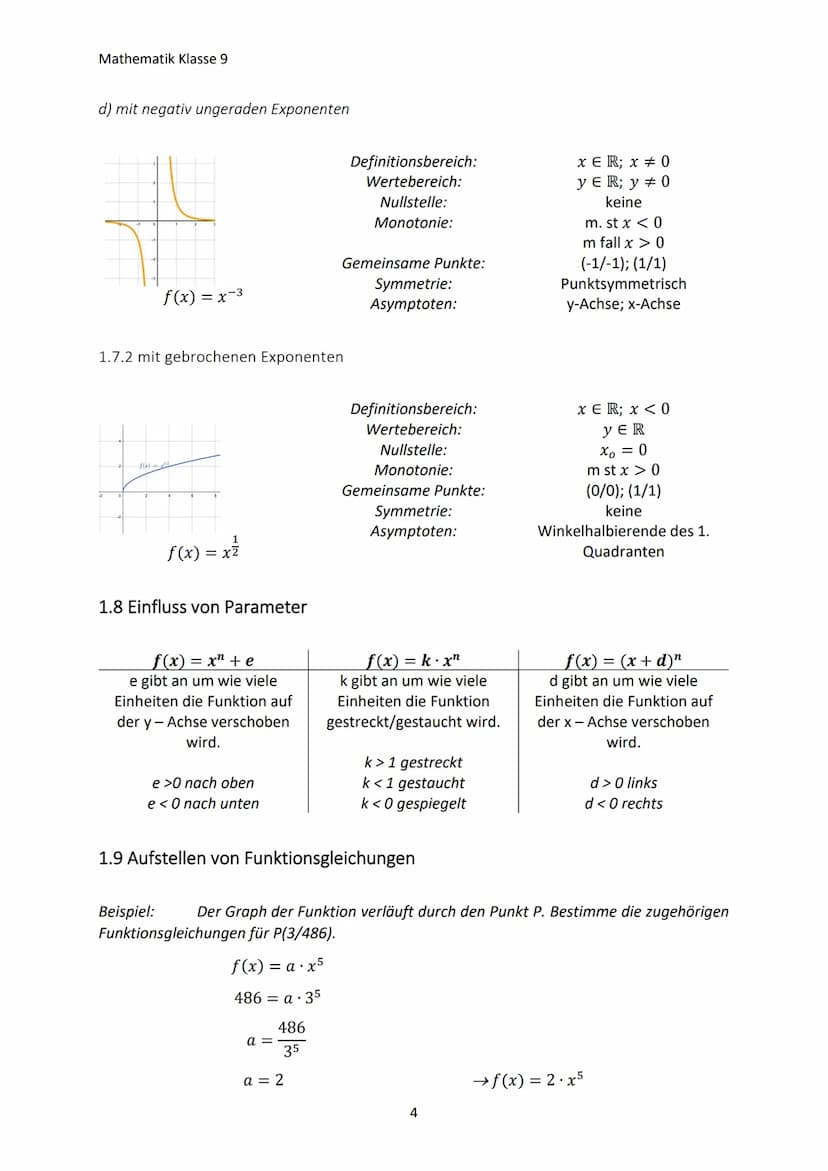 Mathematik Klasse 9
1. POTENZIEREN, RADIZIEREN UND POTENZGESETZTE
1.1 Wiederholung der Grundlagen
Wichtig!
Beispiel:
Wichtig!
Beispiel:
Beac