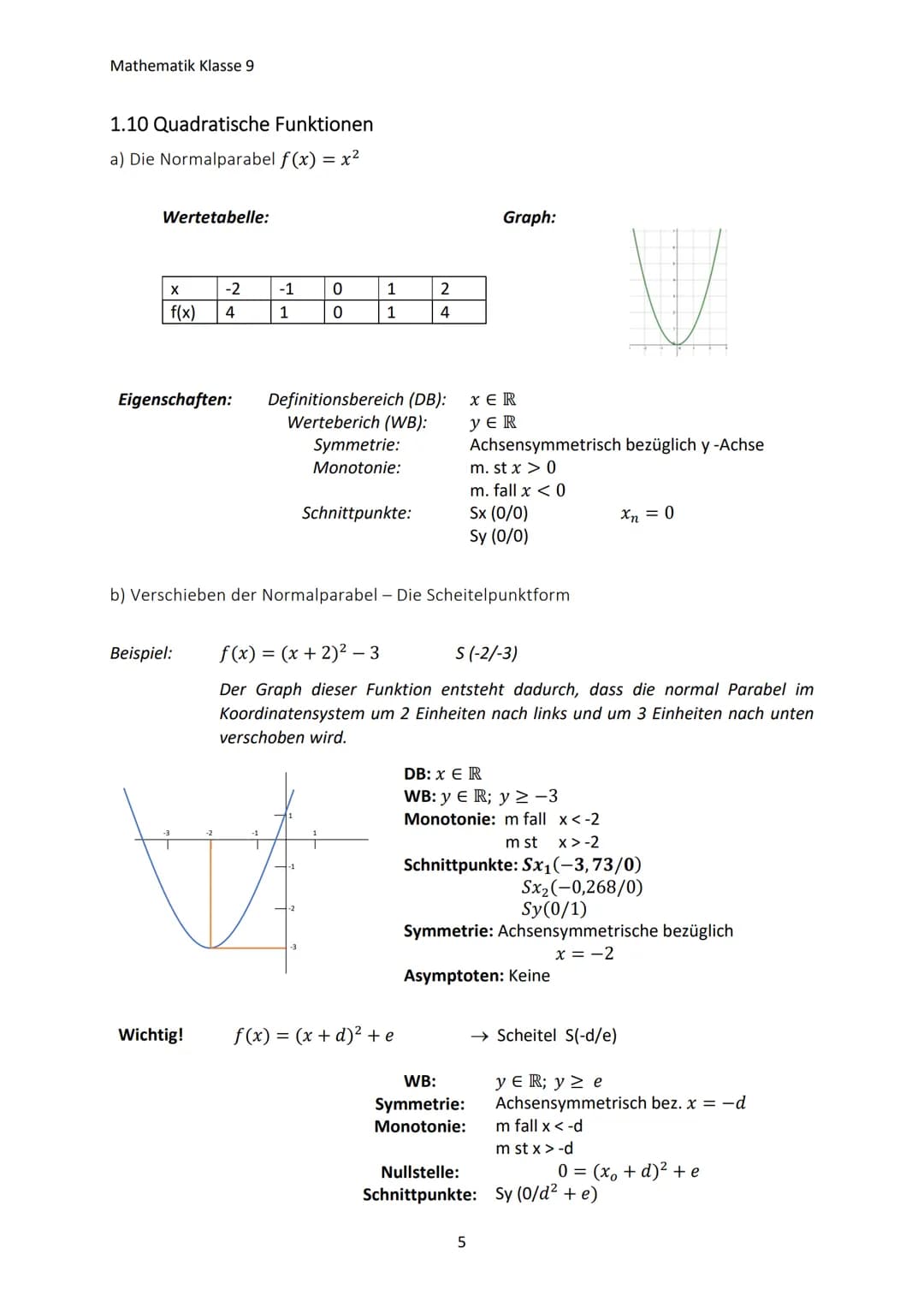 Mathematik Klasse 9
1. POTENZIEREN, RADIZIEREN UND POTENZGESETZTE
1.1 Wiederholung der Grundlagen
Wichtig!
Beispiel:
Wichtig!
Beispiel:
Beac
