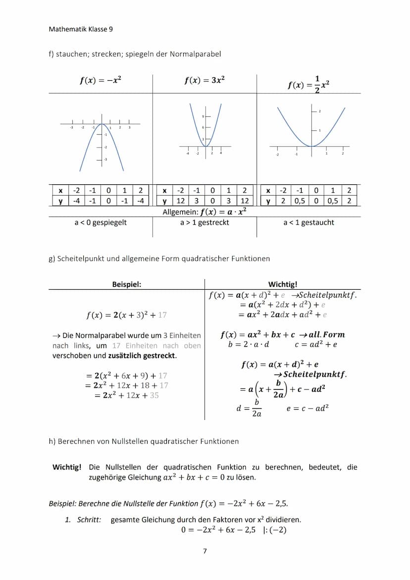 Mathematik Klasse 9
1. POTENZIEREN, RADIZIEREN UND POTENZGESETZTE
1.1 Wiederholung der Grundlagen
Wichtig!
Beispiel:
Wichtig!
Beispiel:
Beac