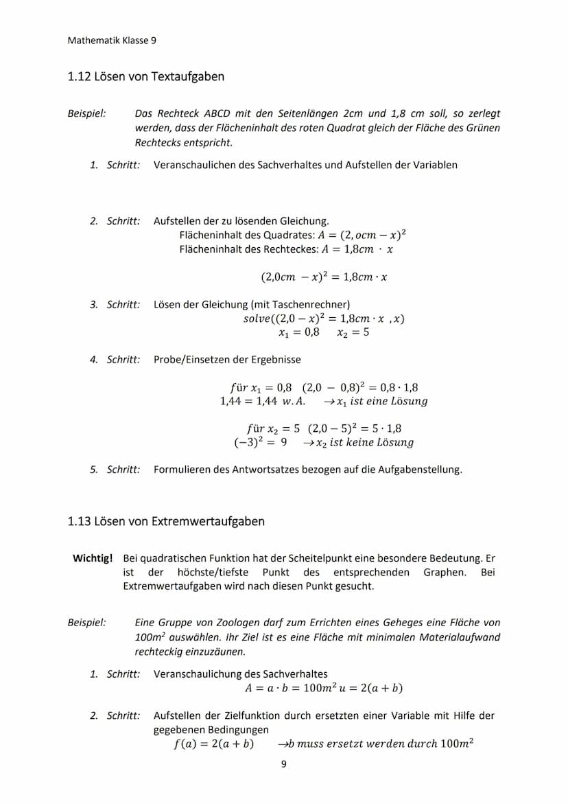 Mathematik Klasse 9
1. POTENZIEREN, RADIZIEREN UND POTENZGESETZTE
1.1 Wiederholung der Grundlagen
Wichtig!
Beispiel:
Wichtig!
Beispiel:
Beac