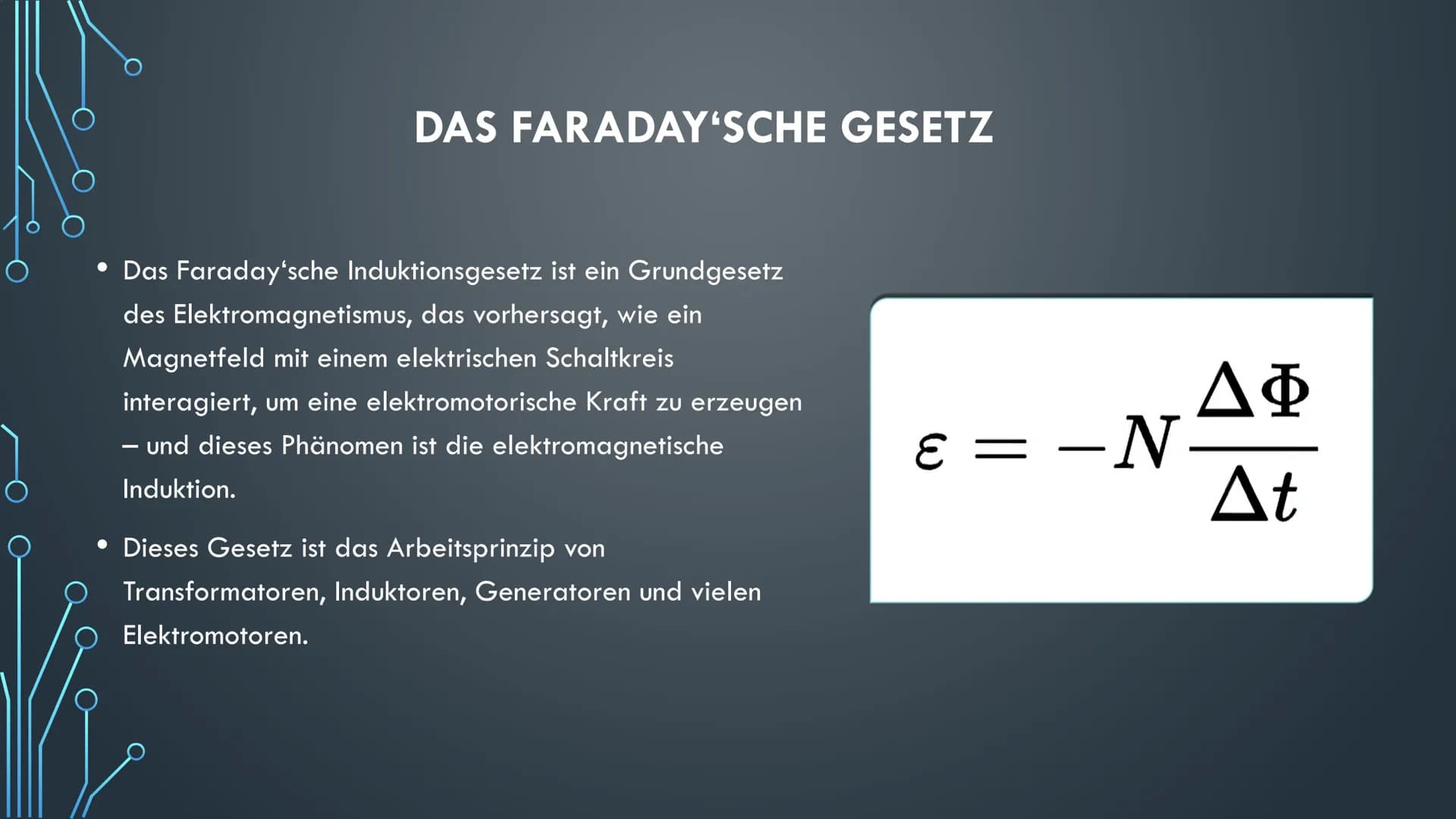ELEKTROMAGNETISCHE
INDUKTION
VON NISANUR KÜTÜK & RAWAN EMAD INHALTSVERZEICHNIS
• Was ist elektromagnetische Induktion?
• Die Entdecker
• Wer
