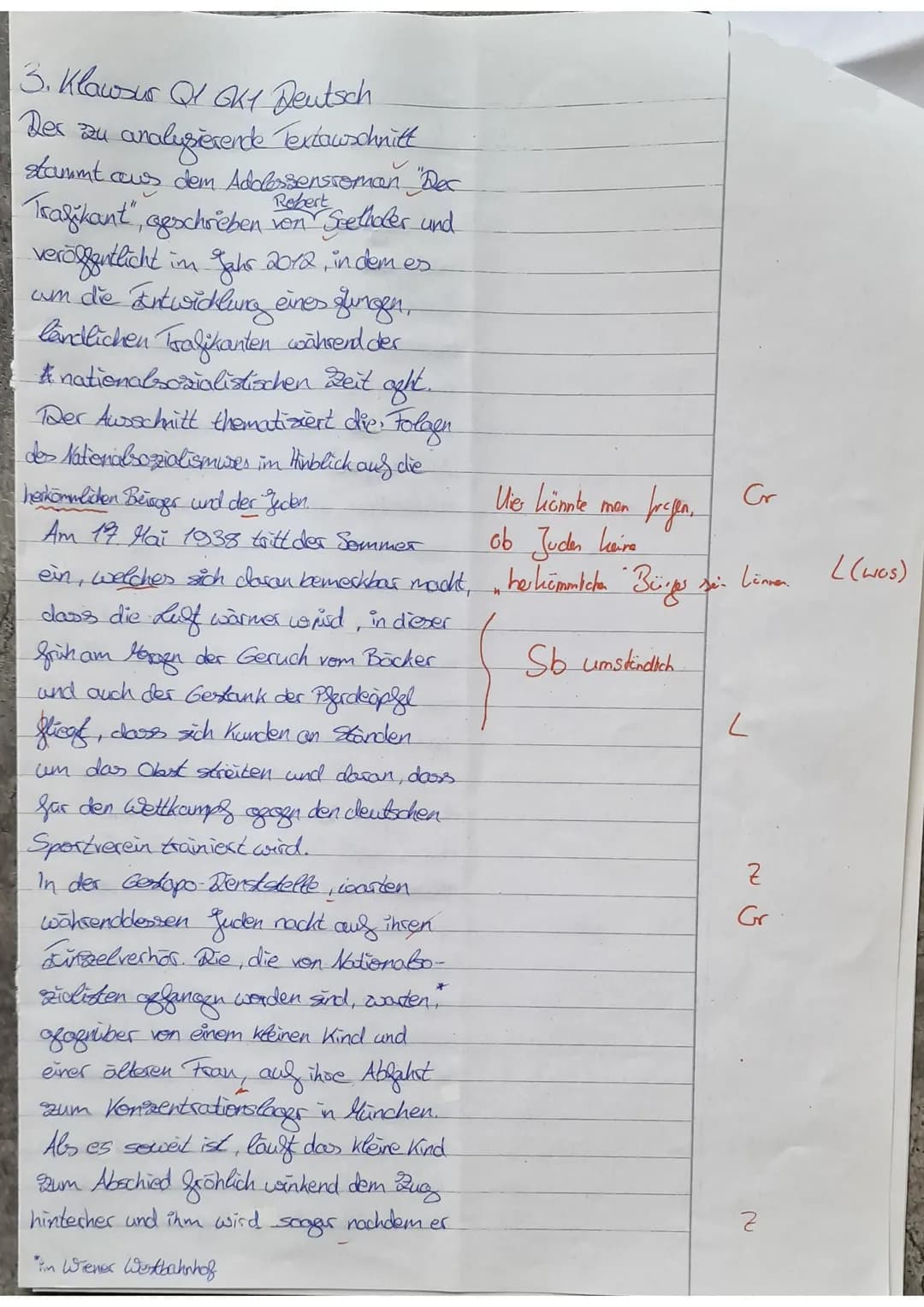 40
Aufgabenstellung:
1. Analysieren Sie den vorliegenden Textauszug bezüglich der Darstellung der politischen
Ereignisse in Österreich 1938,