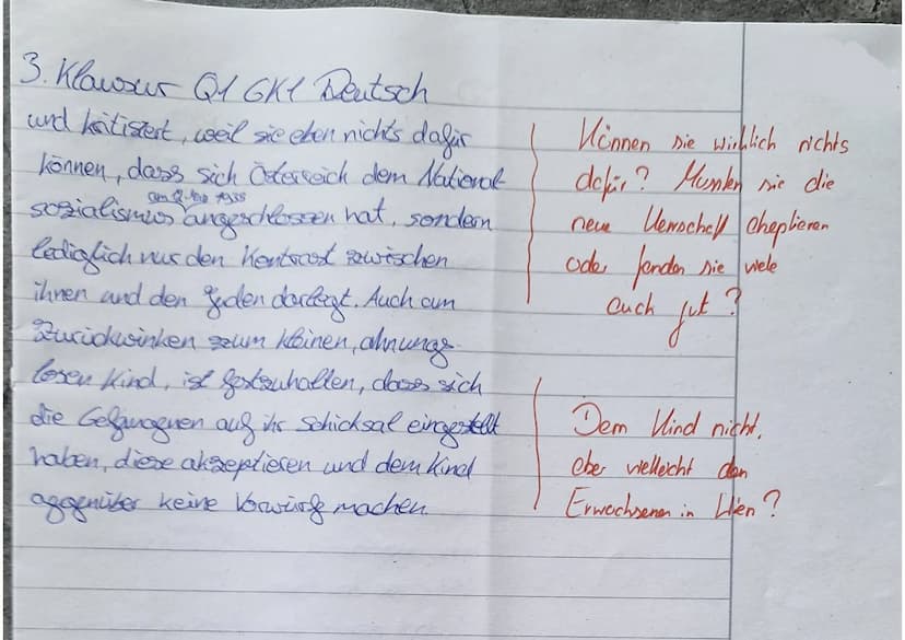 40
Aufgabenstellung:
1. Analysieren Sie den vorliegenden Textauszug bezüglich der Darstellung der politischen
Ereignisse in Österreich 1938,
