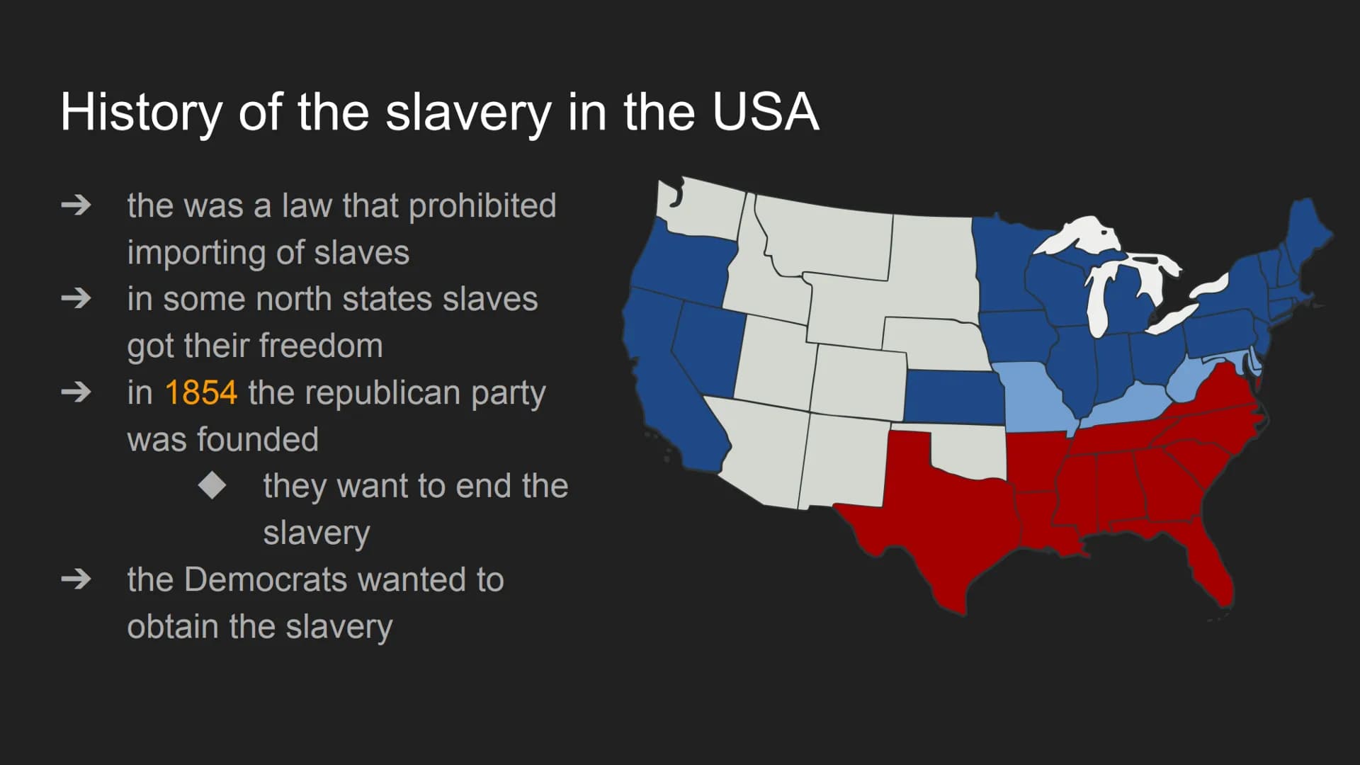 Slavery in America Structure
history of slavery in the USA
➜
→ living conditions
daily life
effects
Where can we see Slavery
nowadays?
alany