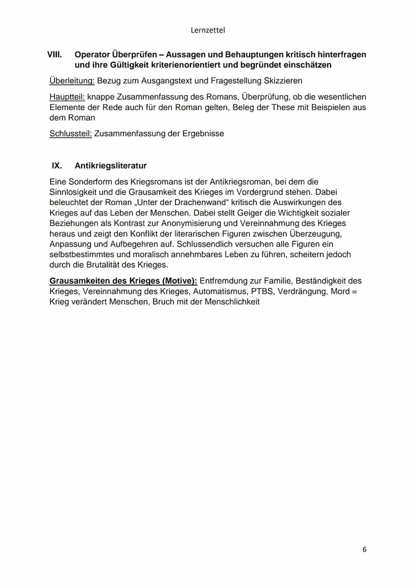 Deutsch, Vorabiturklausur LK
➡ Textbezogenes Schreiben: Analyse pragmatischer Texte: Redeanalyse
I. Aufbau einer Redeanalyse
Lernzettel
1. E