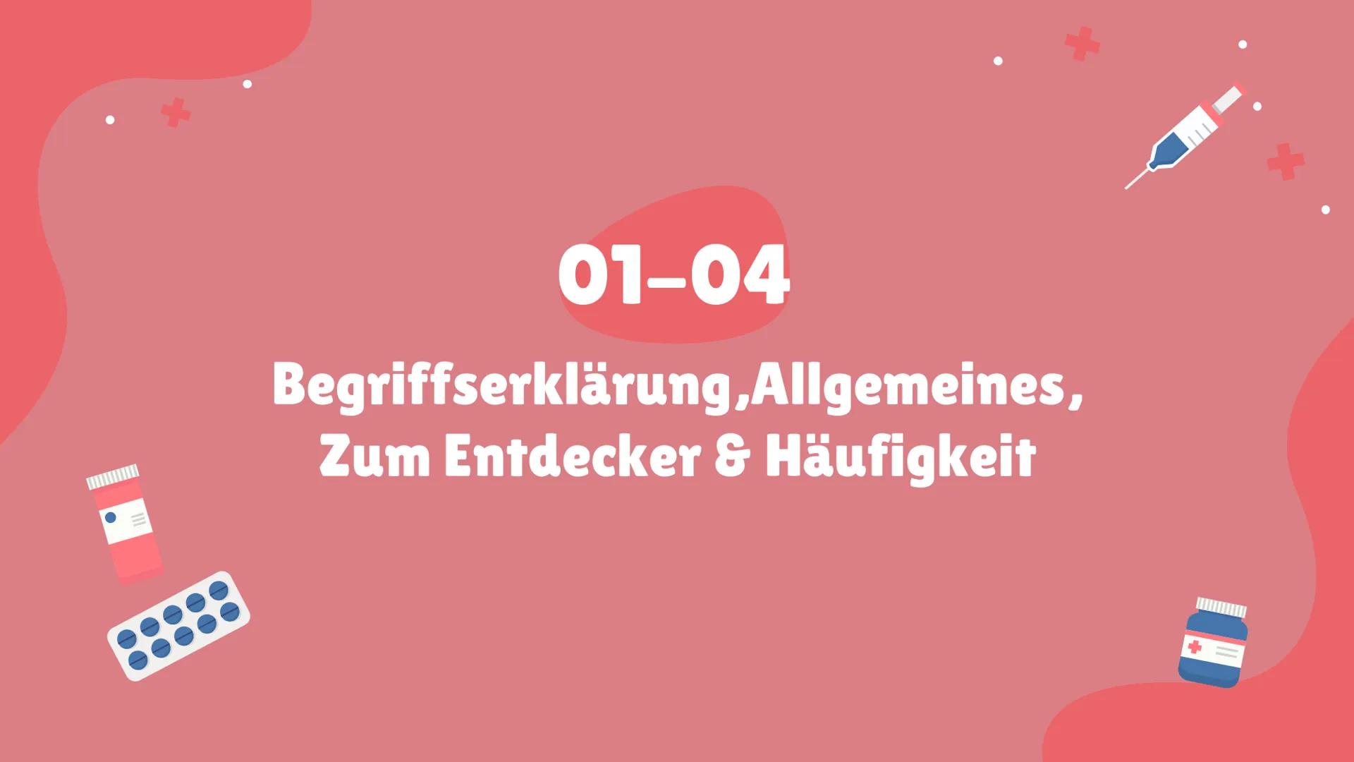 Morbus
Parkinson 1
Begriffserklärung
4
Häufigkeit
Inhaltsverzeichnis 1.1
2
Allgemeines
5
Ursache der
Parkinson
Erkrankung
3
Zum Entdecker
6
