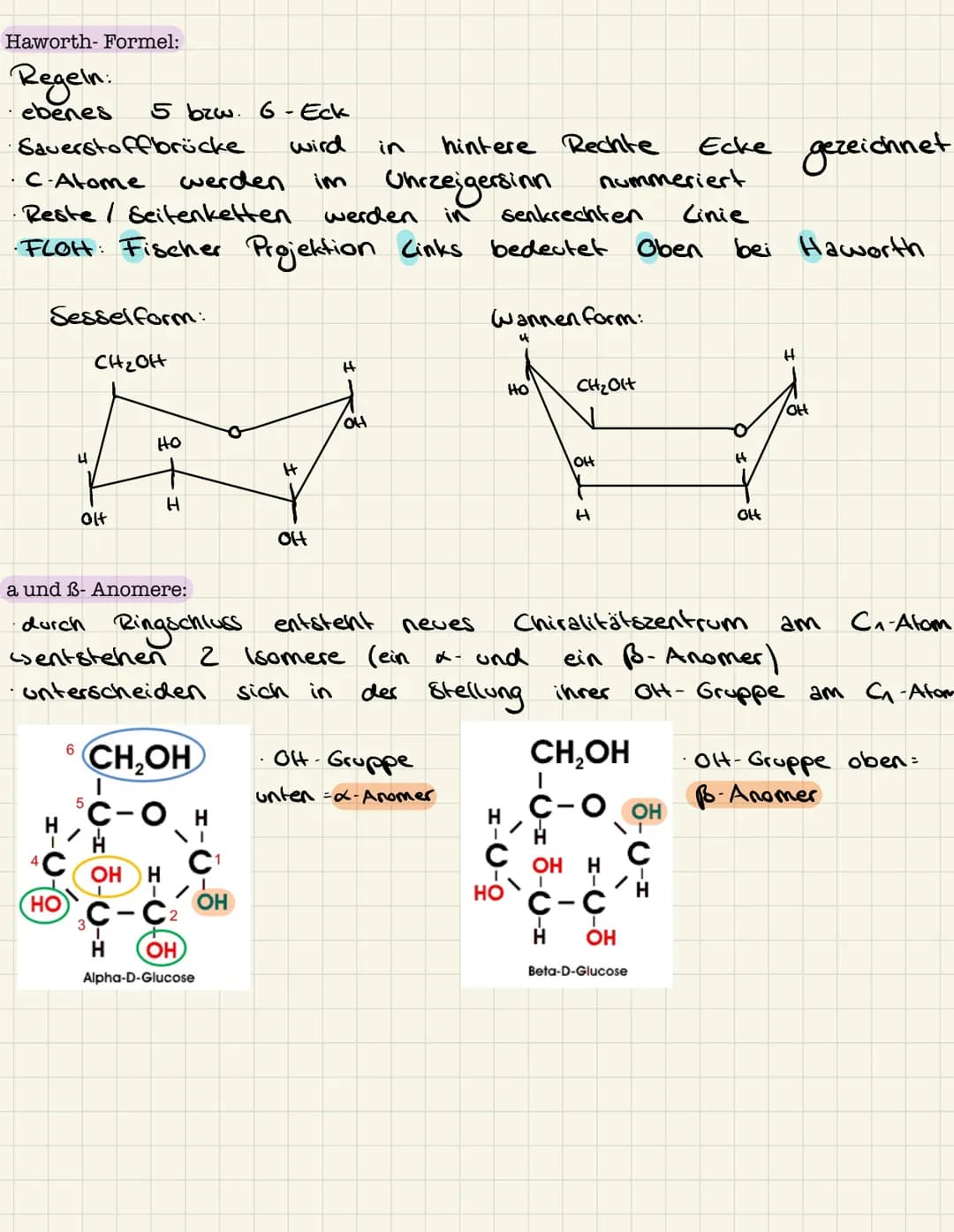 Lernzettel Chemie
Aminosäuren:
Allgemeiner Aufbau Aminosäuren:
lo
H - N
1
H
Aminogruppe
R
Struktur Glycin, Alanin:
Glycin:
& Rest
pH-Wert:
H