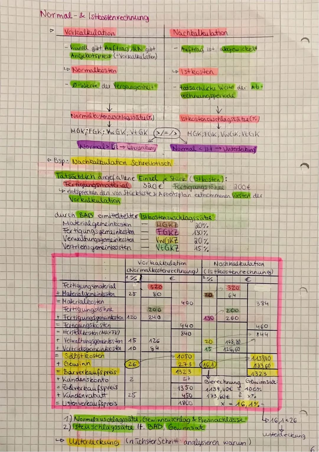 Wirtschaft KA2 ug un as
Kostenarten nach der Zurechnung auf die Kostenträger
Einzelkasten:
= Kosten, die sich aufgrund von Belegen (Stuckloh