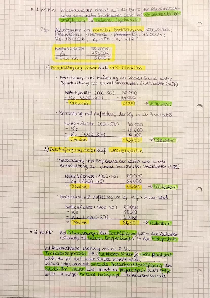 Wirtschaft KA2 ug un as
Kostenarten nach der Zurechnung auf die Kostenträger
Einzelkasten:
= Kosten, die sich aufgrund von Belegen (Stuckloh