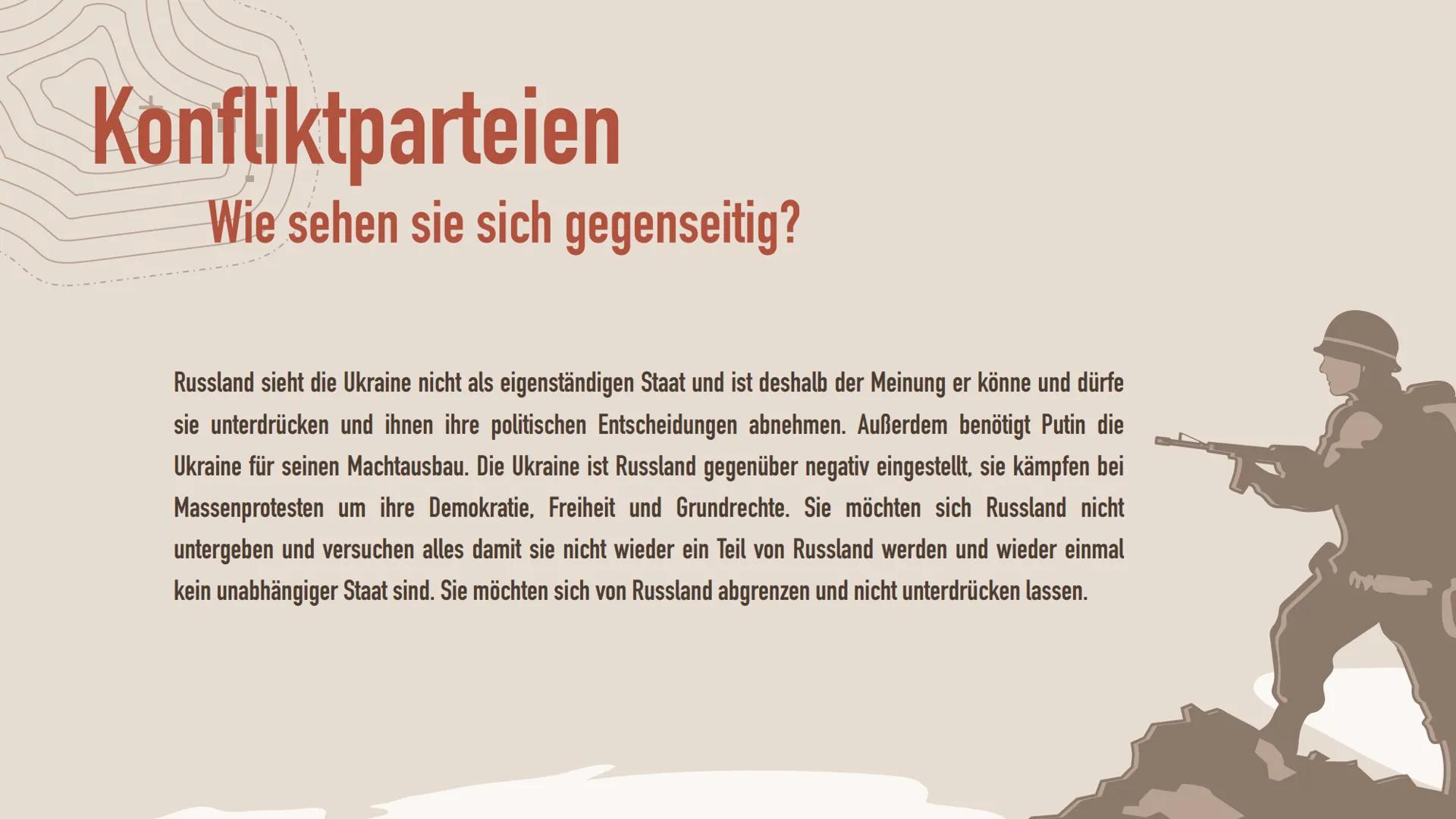 Der Ukraine Krieg Konfliktanalyse Konfliktgegenstände
Was ist der Kern des Konflikts?
Der Kern des Konflikts ist die sogenannte Krim Krise, 