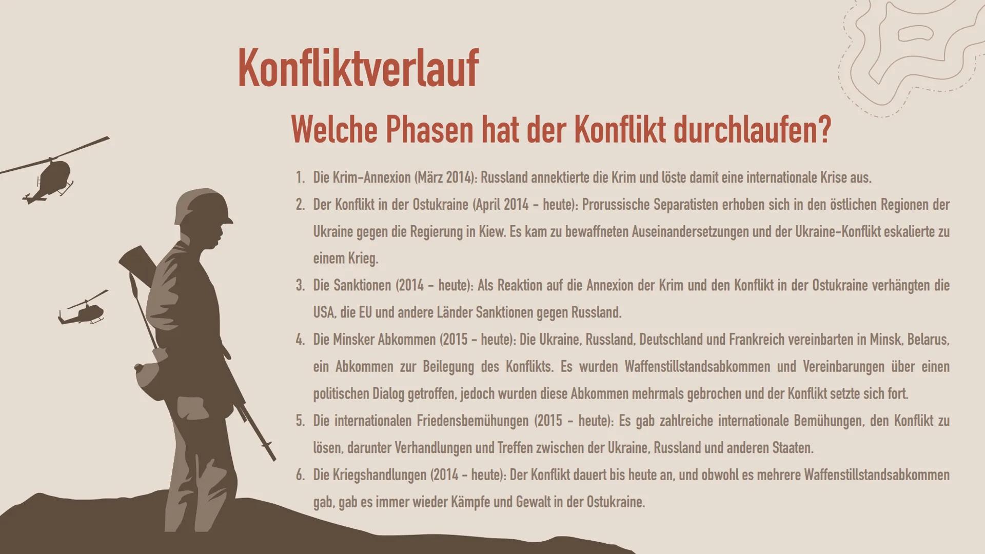 Der Ukraine Krieg Konfliktanalyse Konfliktgegenstände
Was ist der Kern des Konflikts?
Der Kern des Konflikts ist die sogenannte Krim Krise, 