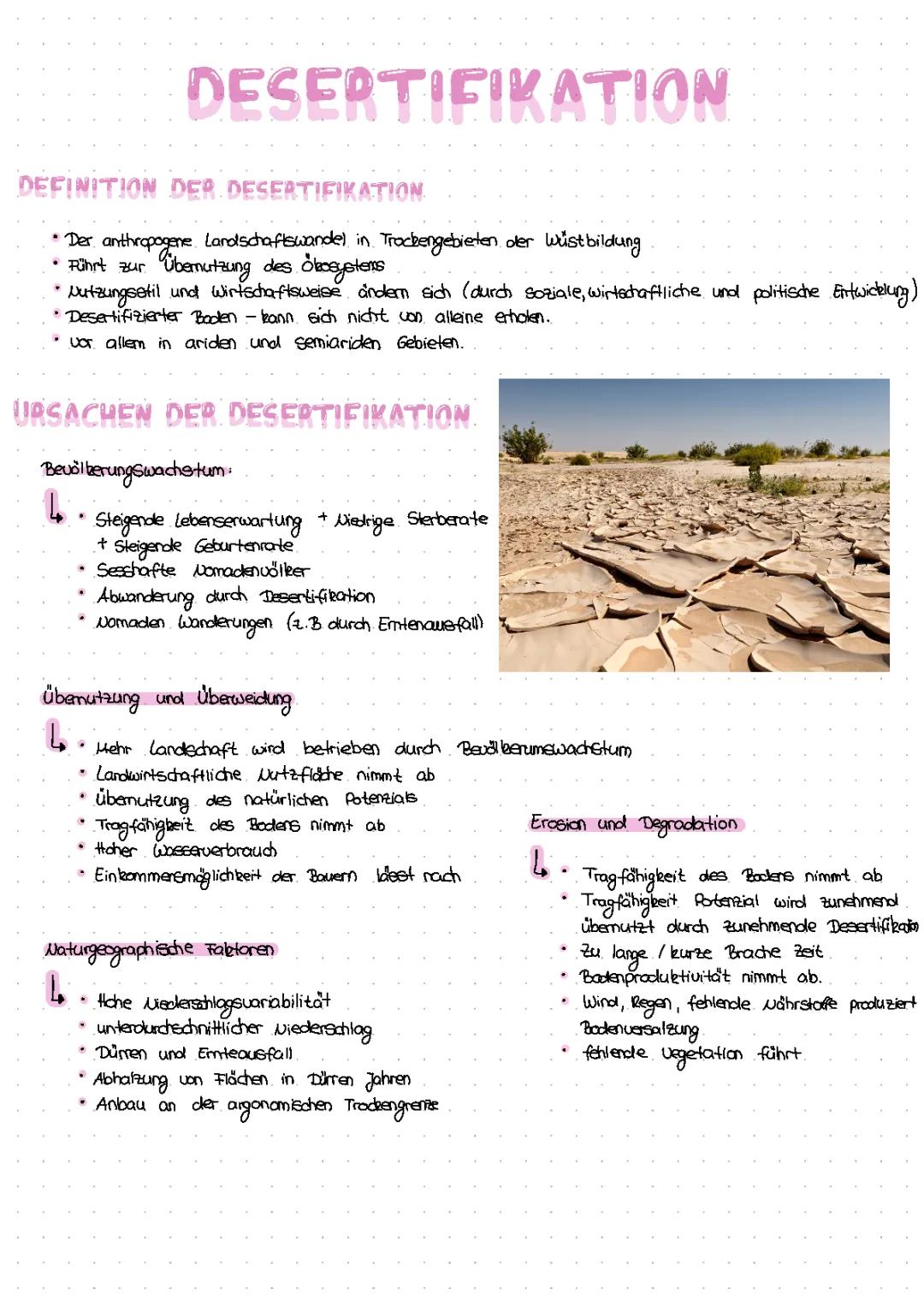 Die Auswirkungen der Desertifikation: Ursachen und Lösungen