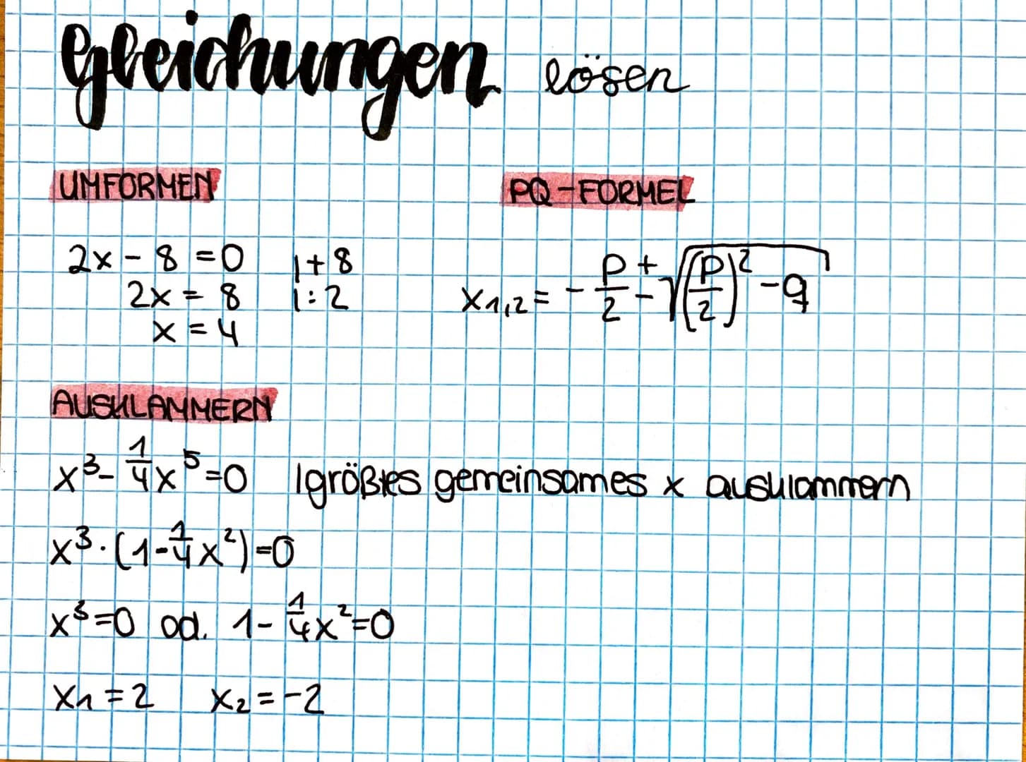 Analysis FUNKTIONEN
LINEARE FUNKTION
y=mx+b
• maximal eine Hullstelle
QUADRATISCHE FUNKTION
= ax²+bx+C a fo
Y₂_Y₁ +0
2
#0
m=x₂-x^
2
y =
• ke