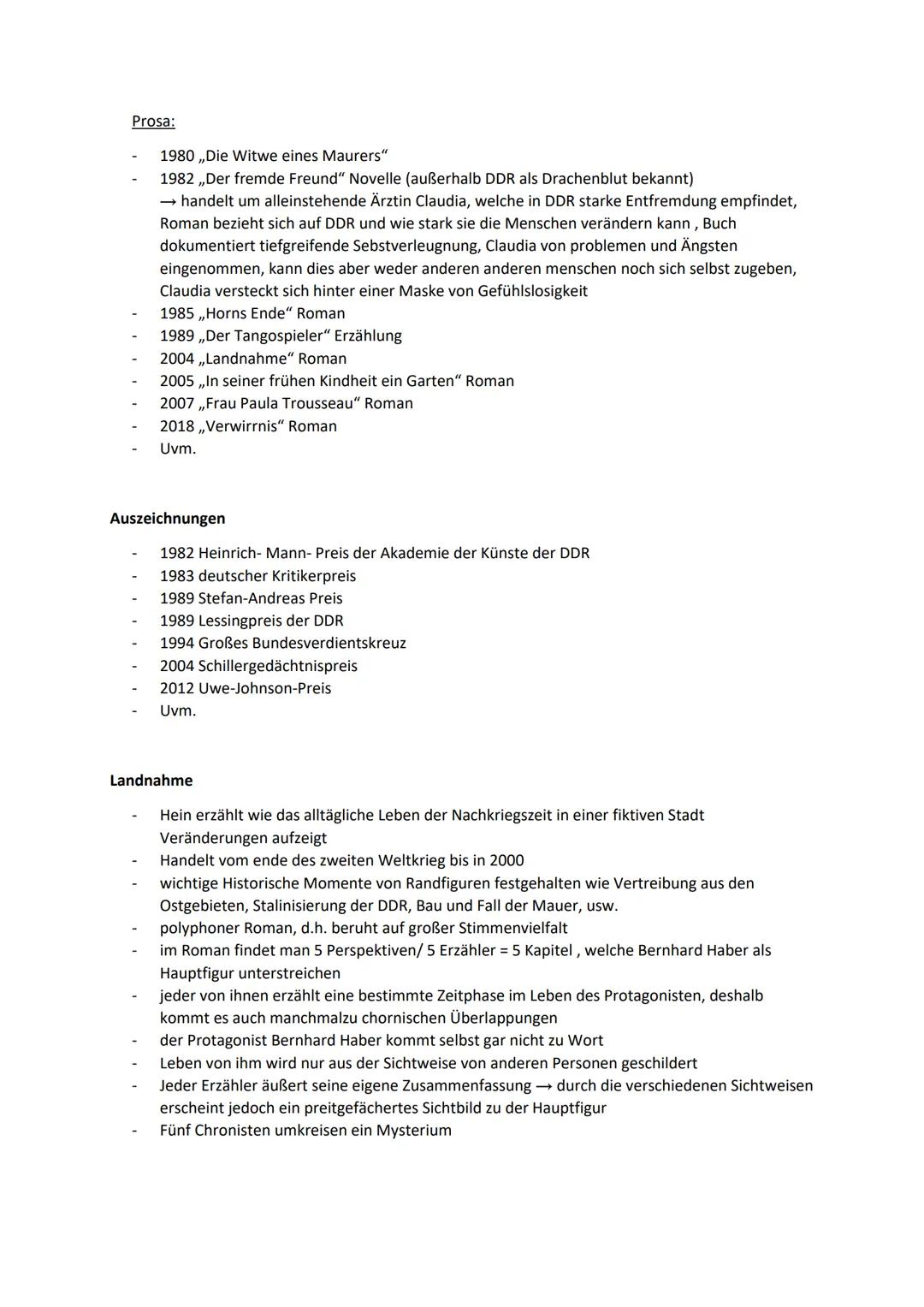 Christoph Hein
Der deutsche Schriftsteller Christoph Hein wird oft als Chronist bezeichnet, der scharfsinnig und
schonungslos das Bild einer