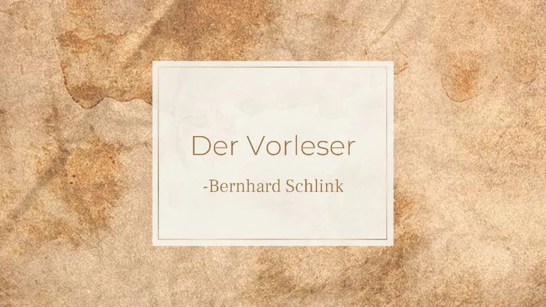 Der Vorleser 