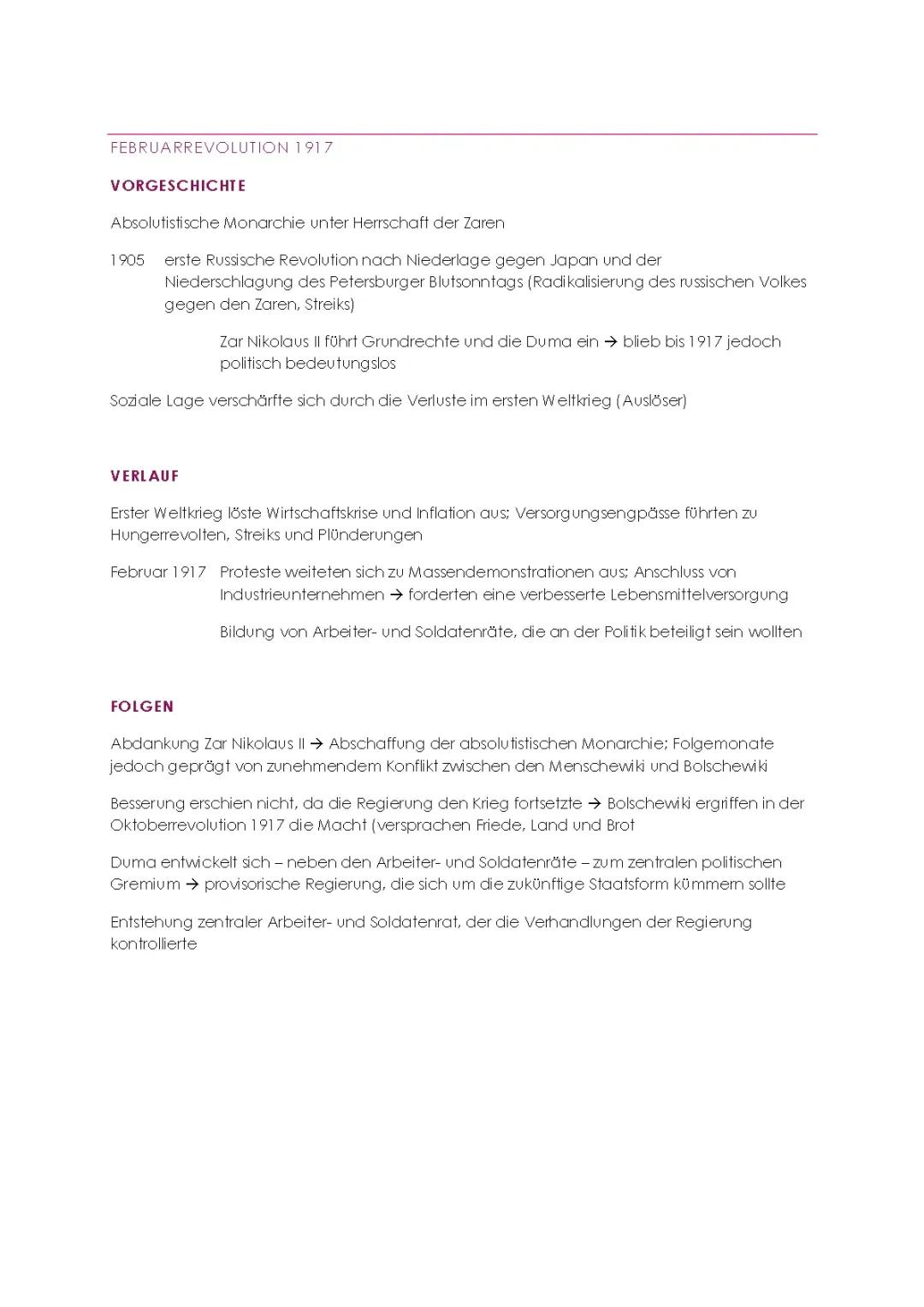 Die Februarrevolution 1917: Ereignisse und Auswirkungen