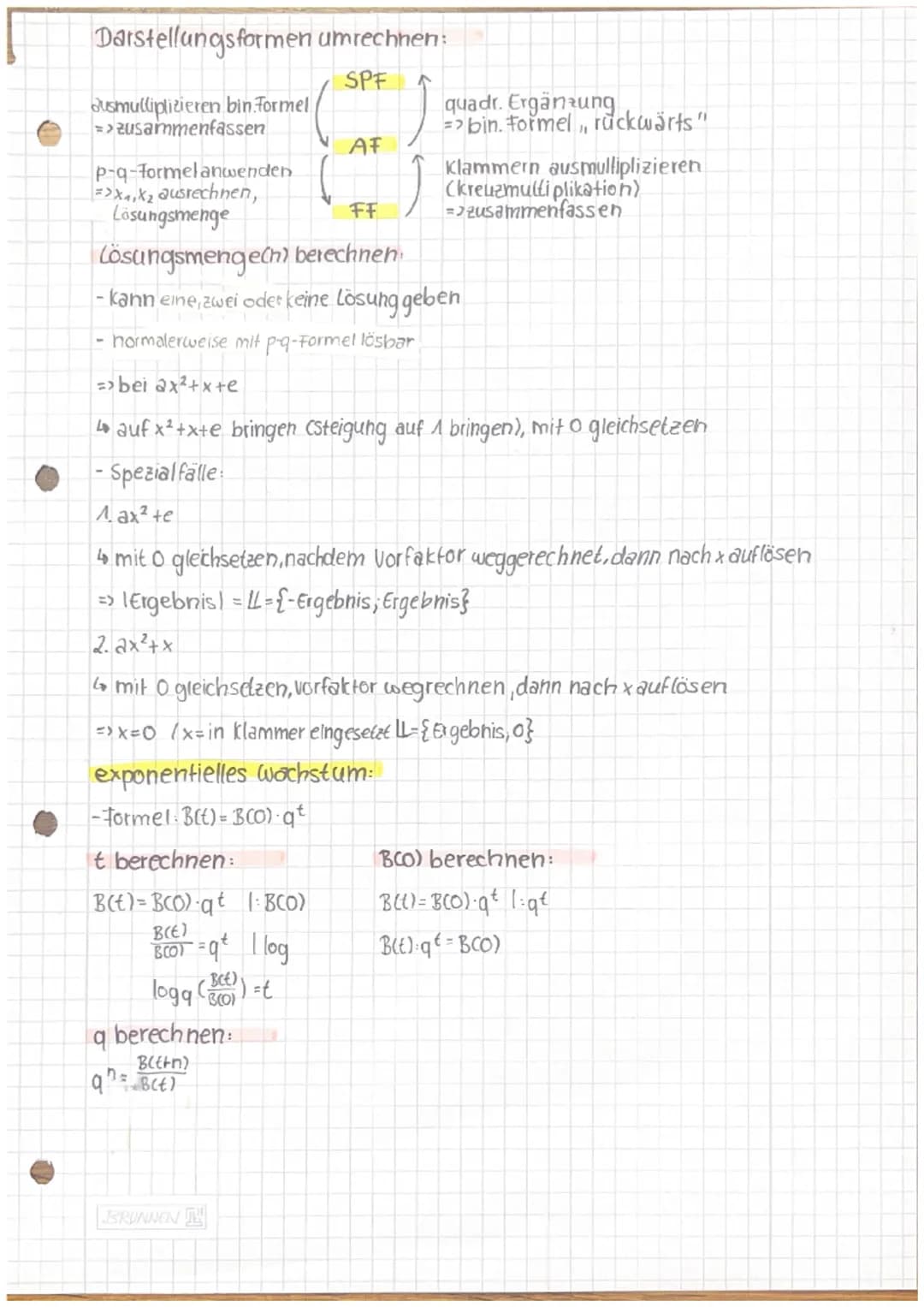 tio
onen
Inhalt-lineare Funktionen V
-quadratische Funktionen
-exponentielles wachstum
lineare Funktionen:
- steht immer ein x, niemals ein 