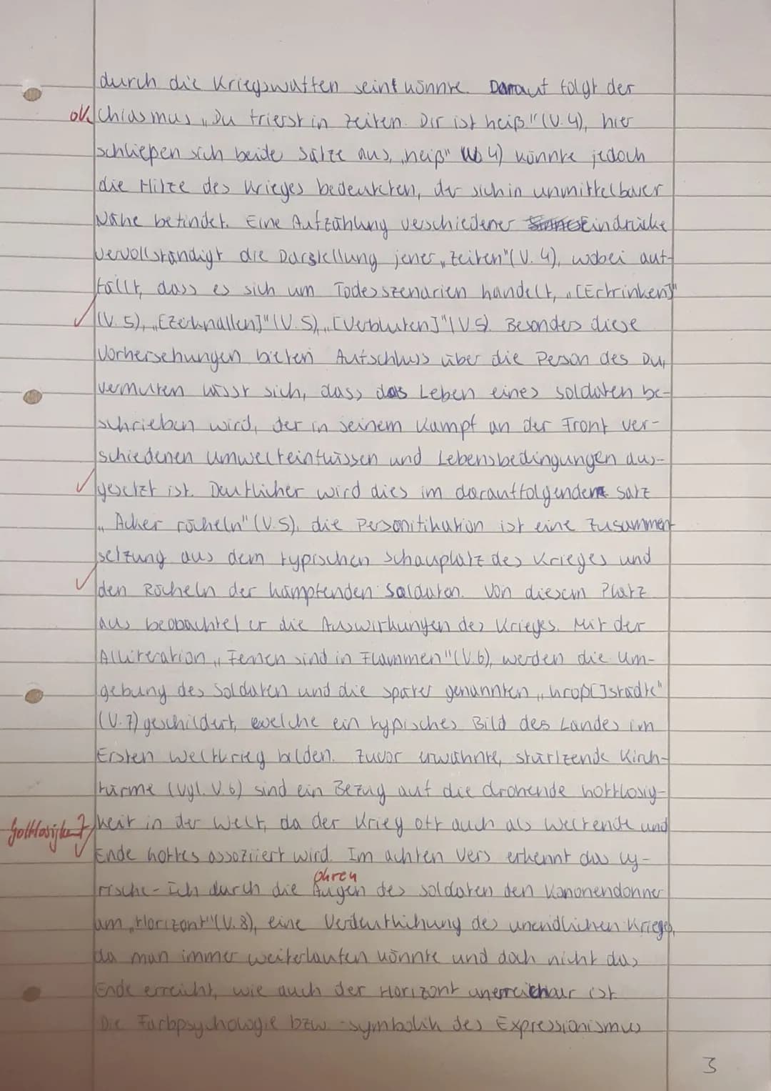 Klausur: Alfred Lichtenstein ,,Doch kommt ein Krieg" - Gedichtinterpretation
Hilfsmittel: Duden
Arbeitszeit: 90 Minuten
Aufgabenstellung:
1.