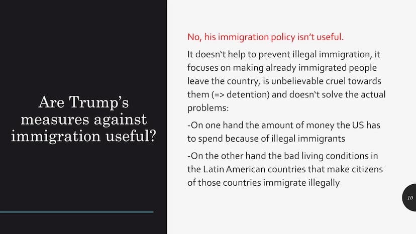 La Carava
si cate est
Immigration to the US
Are Trump's measures against
immigration useful?
Class / Grade
Month / Date HincurNaim
OP the
Ba