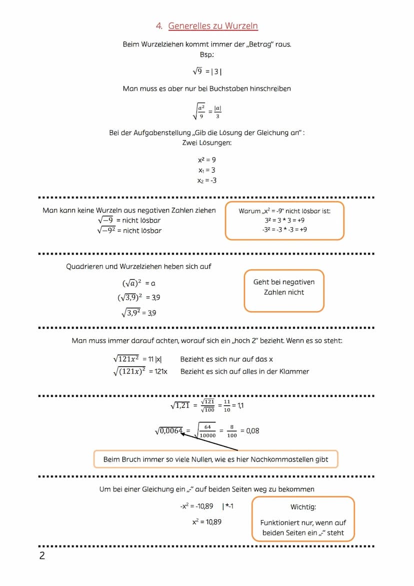 Lernzettel Klasse 9 Arbeit - 1. Halbjahr
Themen:
1. Mengen
2. Wurzelgesetze
3. Quadratzahlen
4. Generelles zu Wurzeln
5. Ausklammern / Ausmu