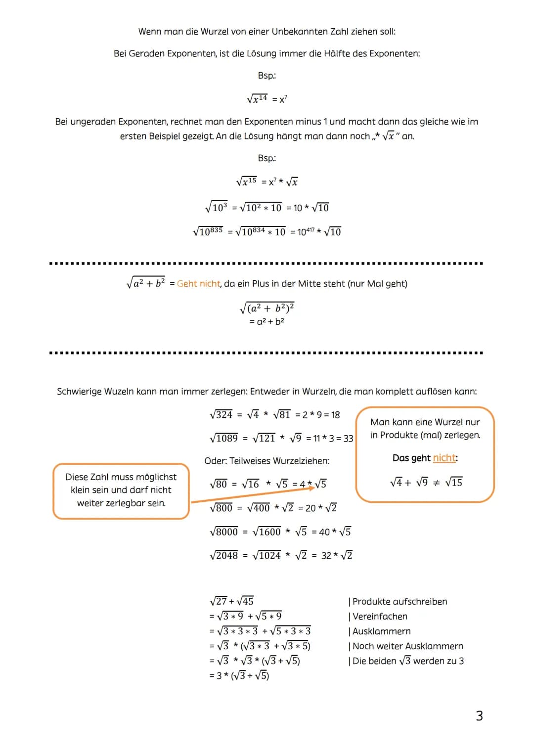 Lernzettel Klasse 9 Arbeit - 1. Halbjahr
Themen:
1. Mengen
2. Wurzelgesetze
3. Quadratzahlen
4. Generelles zu Wurzeln
5. Ausklammern / Ausmu