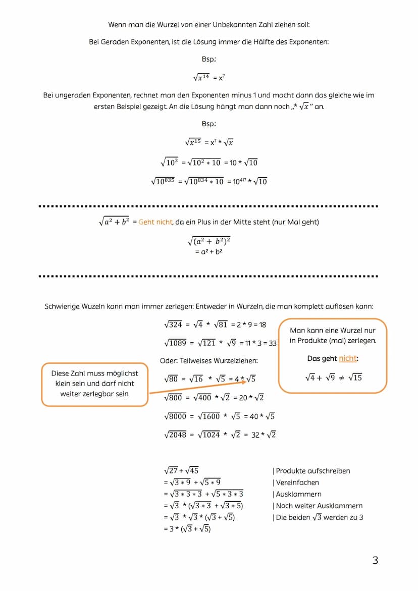 Lernzettel Klasse 9 Arbeit - 1. Halbjahr
Themen:
1. Mengen
2. Wurzelgesetze
3. Quadratzahlen
4. Generelles zu Wurzeln
5. Ausklammern / Ausmu