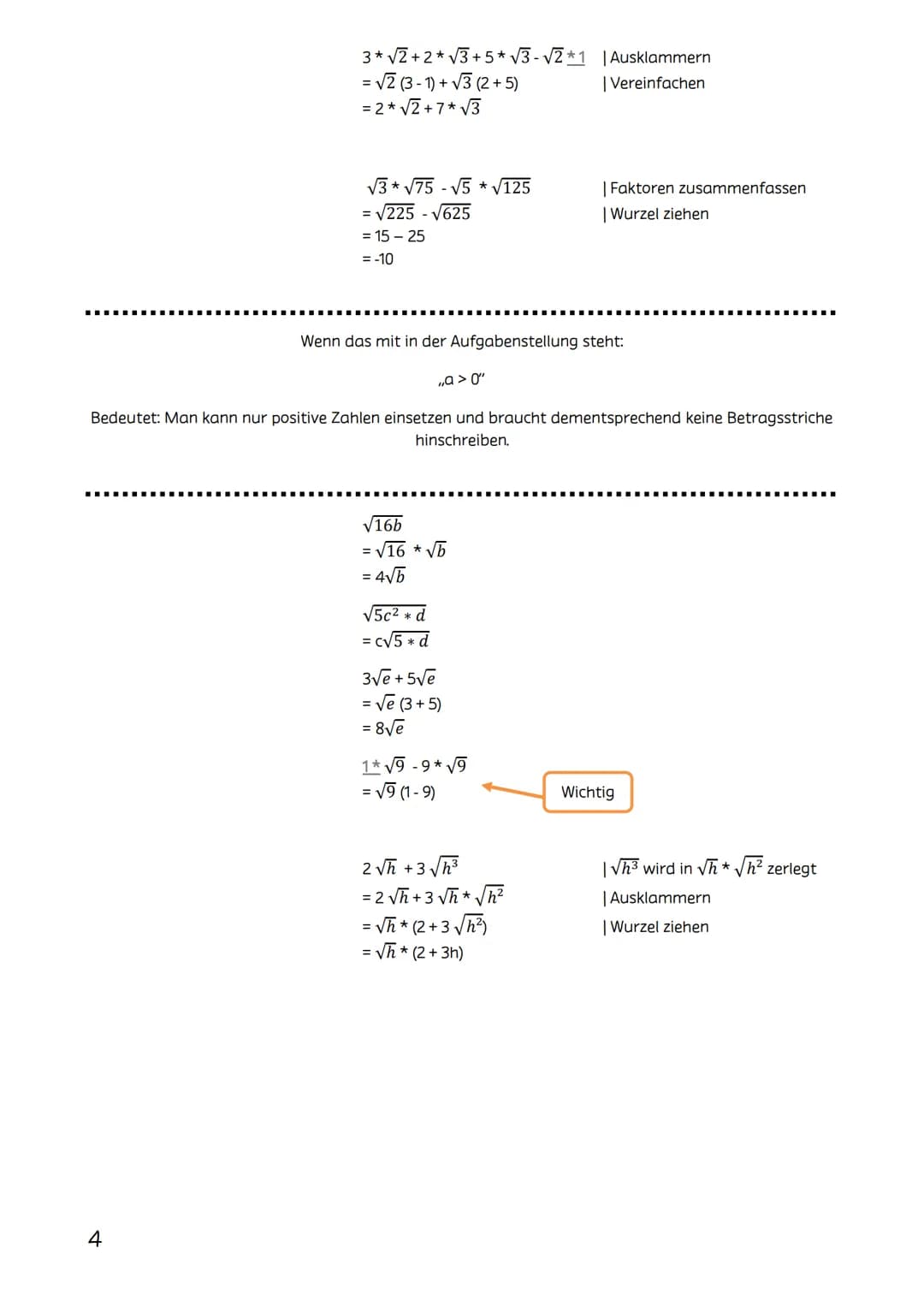 Lernzettel Klasse 9 Arbeit - 1. Halbjahr
Themen:
1. Mengen
2. Wurzelgesetze
3. Quadratzahlen
4. Generelles zu Wurzeln
5. Ausklammern / Ausmu