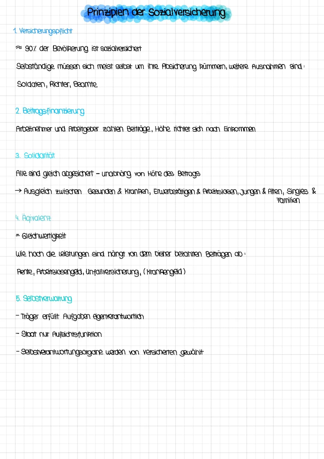 Prinzipien der Sozialversicherung
