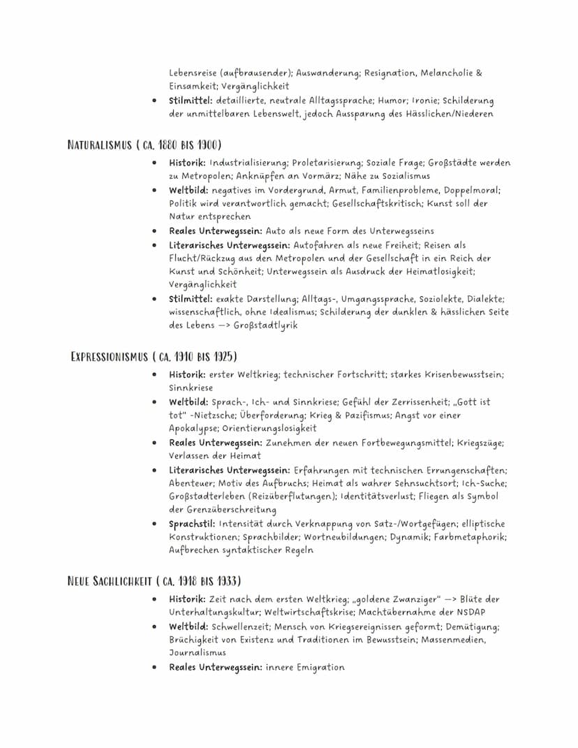 LYRIK
Abiturzusammenfassung
Unterwegssein und Reisen in der Literatur
Intellektuelle Bereicherung
Persönlichkeitsbildung
●
modernes Lebensge