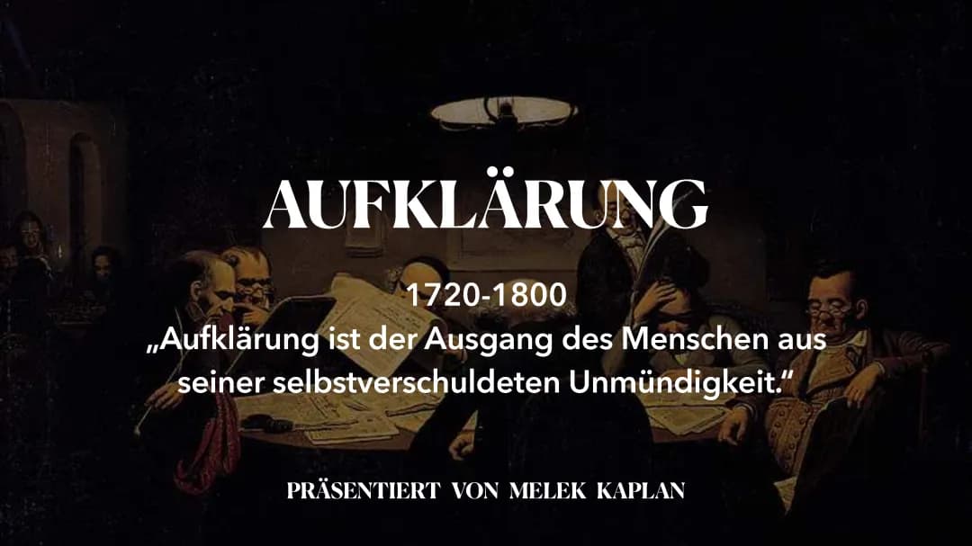 Epoche Aufklärung  