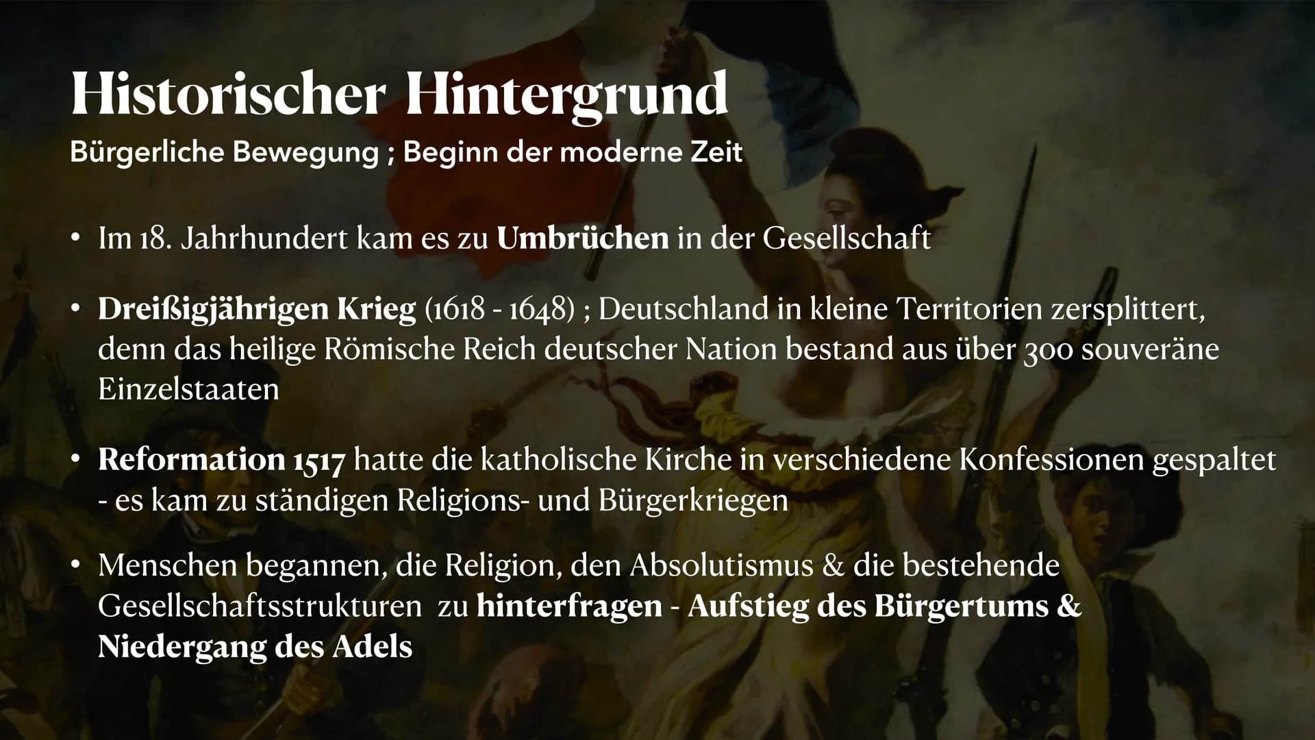 AUFKLÄRUNG
1720-1800
,,Aufklärung ist der Ausgang des Menschen aus
seiner selbstverschuldeten Unmündigkeit."
PRÄSENTIERT VON MELEK KAPLAN Ag